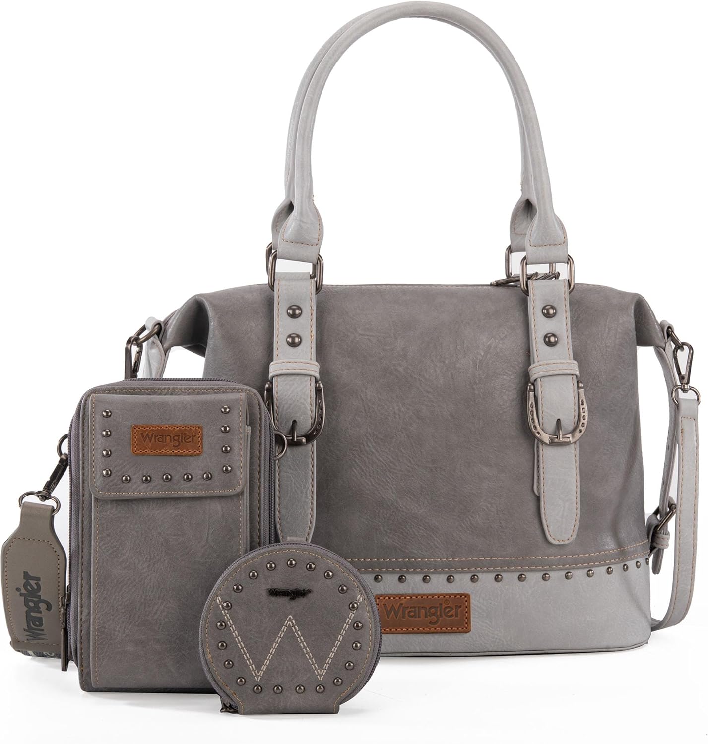 Wrangler 3Pcs Doctor Bag Sets for Women Top-handle Satchel Bag with Cell Phone H...