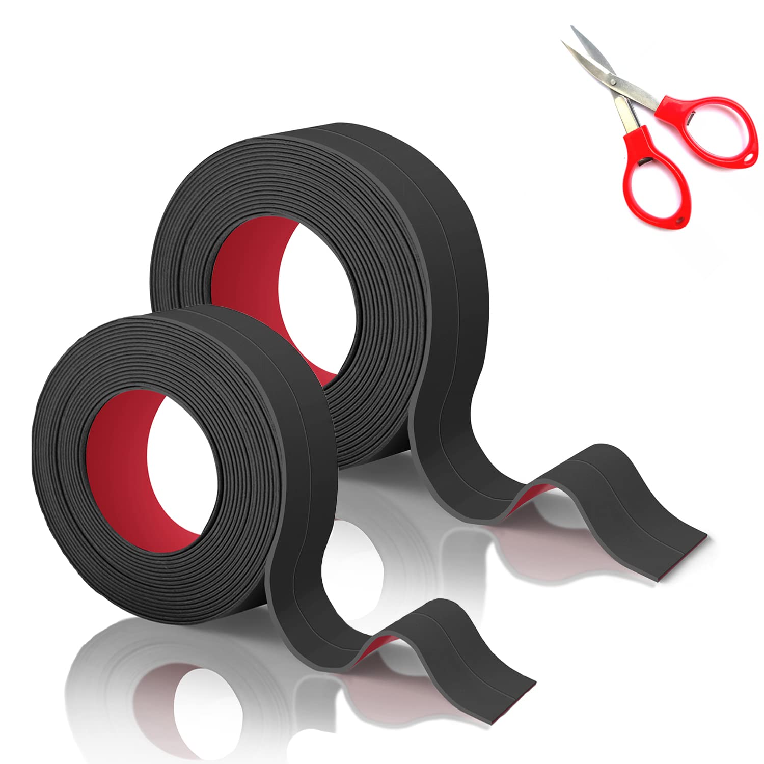 2 Rolls Bath Sealant Strip, Simple Seal Tape, Simple Seal Tape for Bathroom, Sho...