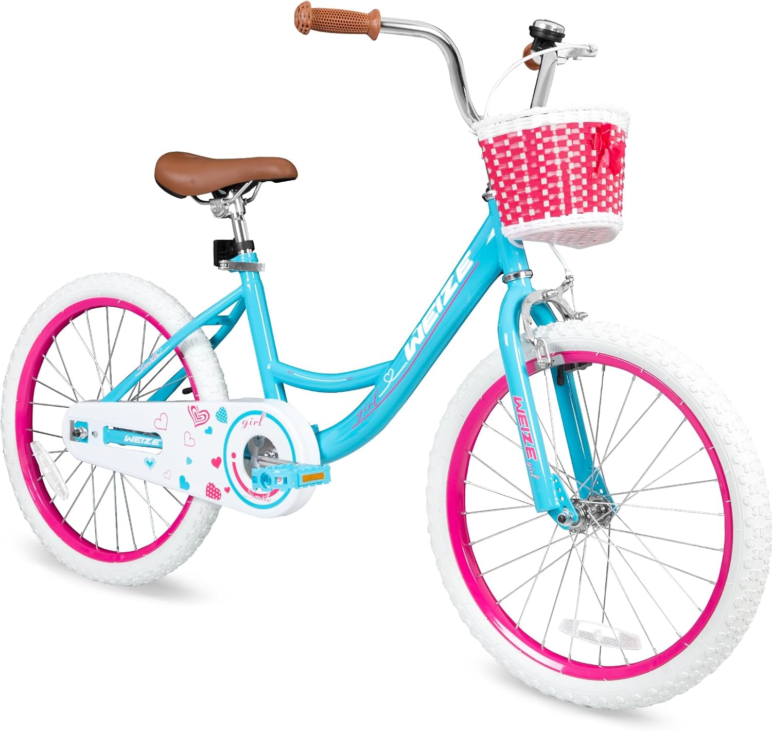 WEIZE Girls Bike for 3-12 Years Old Kids, 14 16 20 Inch Kids Bike with Training...