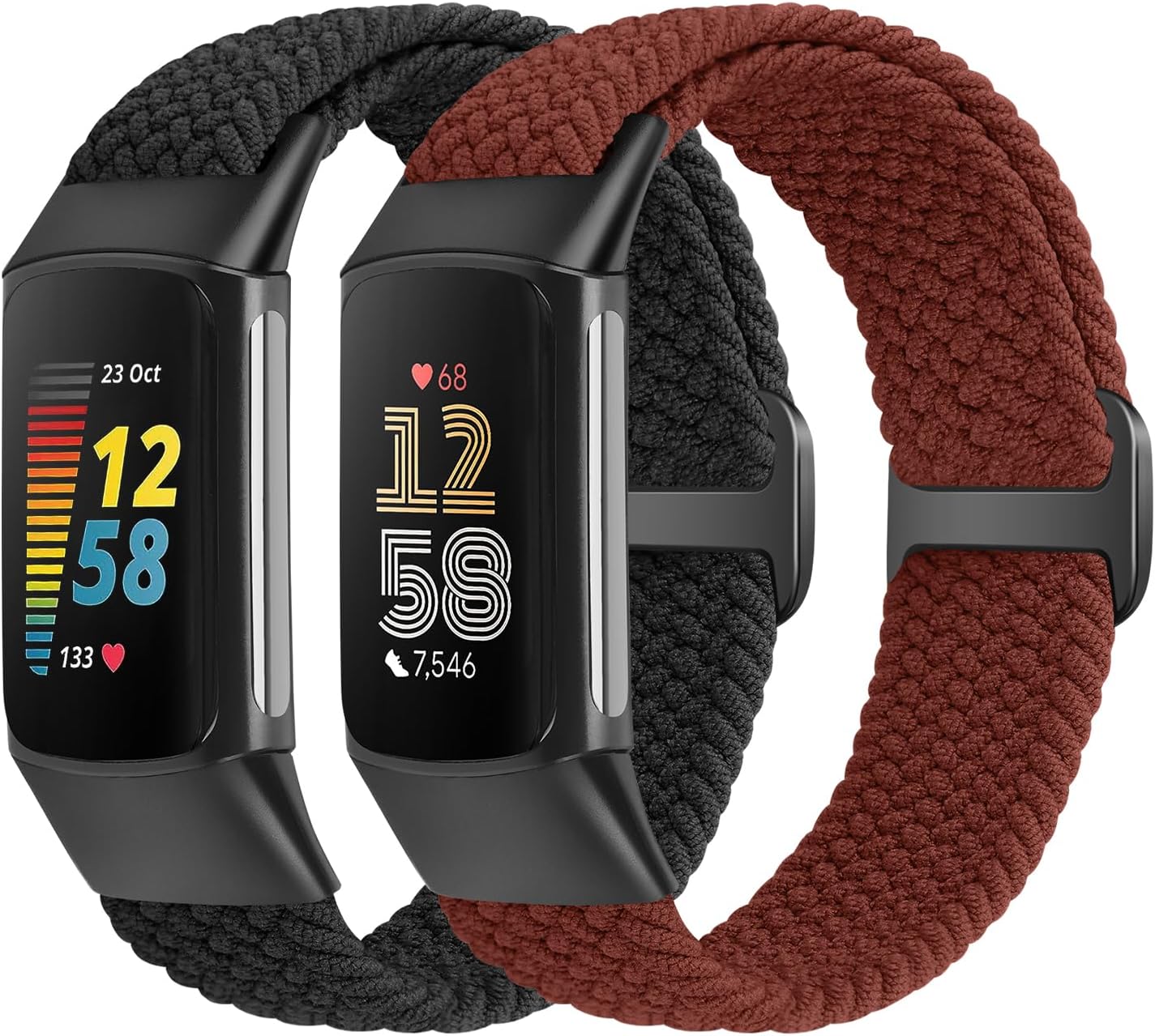 SHIJZWD Elastic Braided Straps Compatible with Fitbit Charge 5/Fitbit Charge 6,...