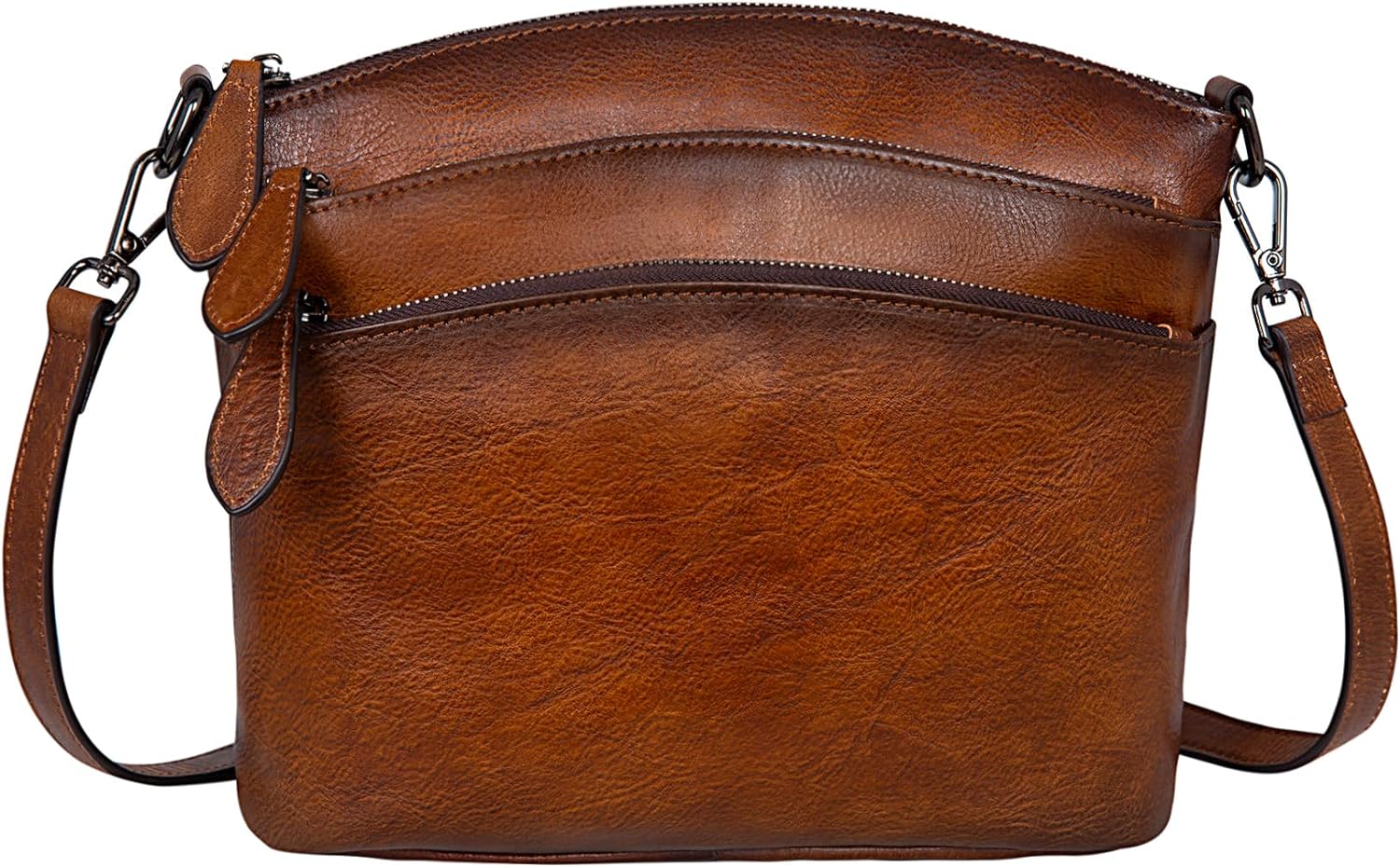 HESHE Crossbody Bags for Women Genuine Leather Purses with Multi-Pockets Vintage...