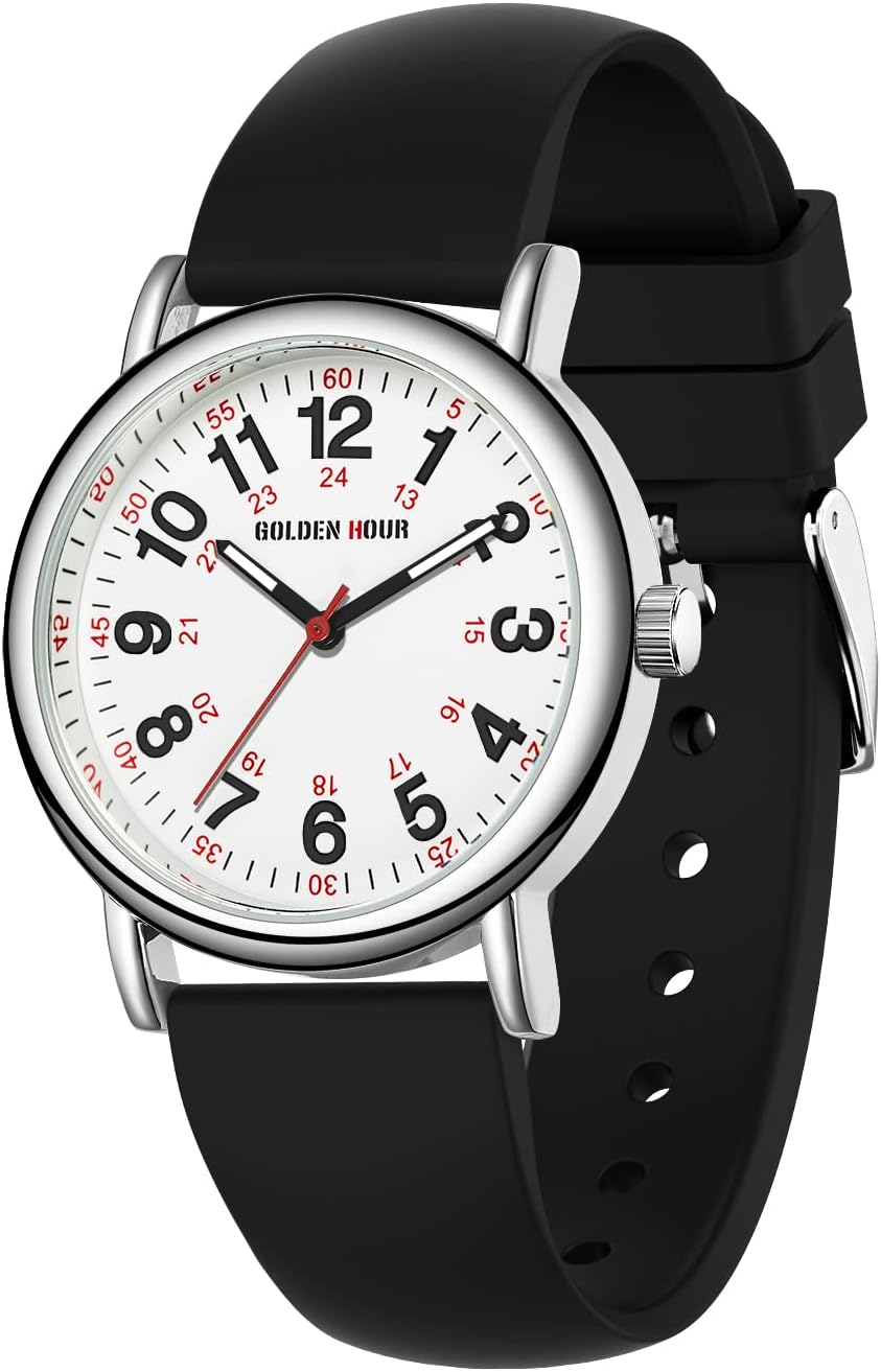 GOLDEN HOUR Waterproof Nurse Watch for Medical Professionals, Students Women Men...