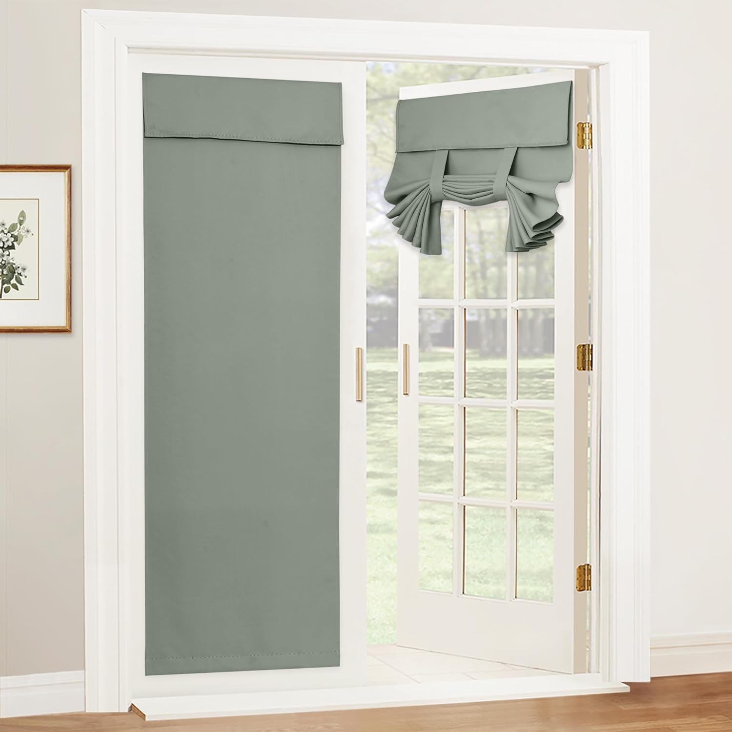 RYB Home French Door Curtains - Privacy Window Energy Saving Drapes for Kitchen...