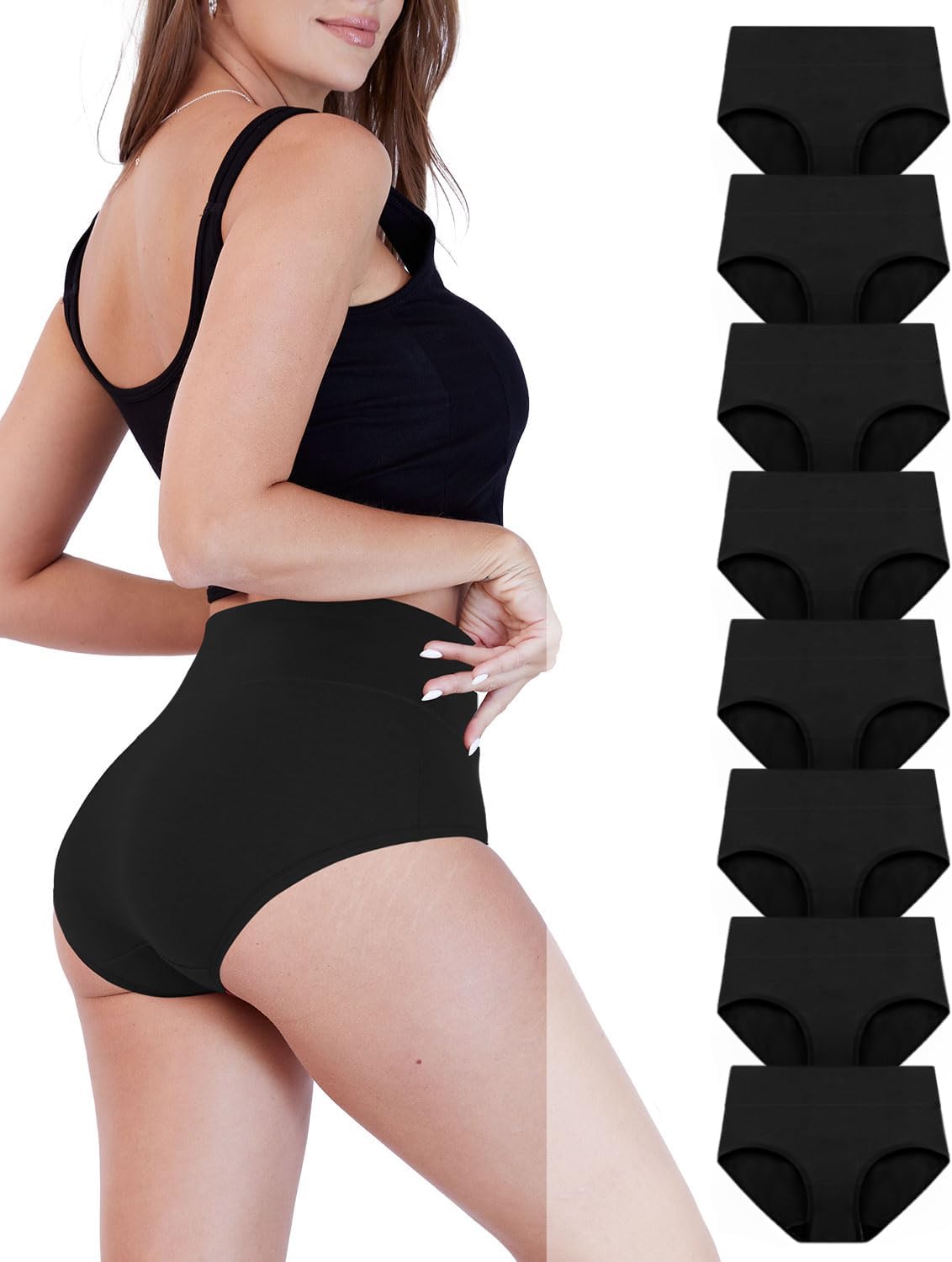 TIICHOO Underwear for Women High Waisted Ladies Cotton Knickers Womens Underwear...