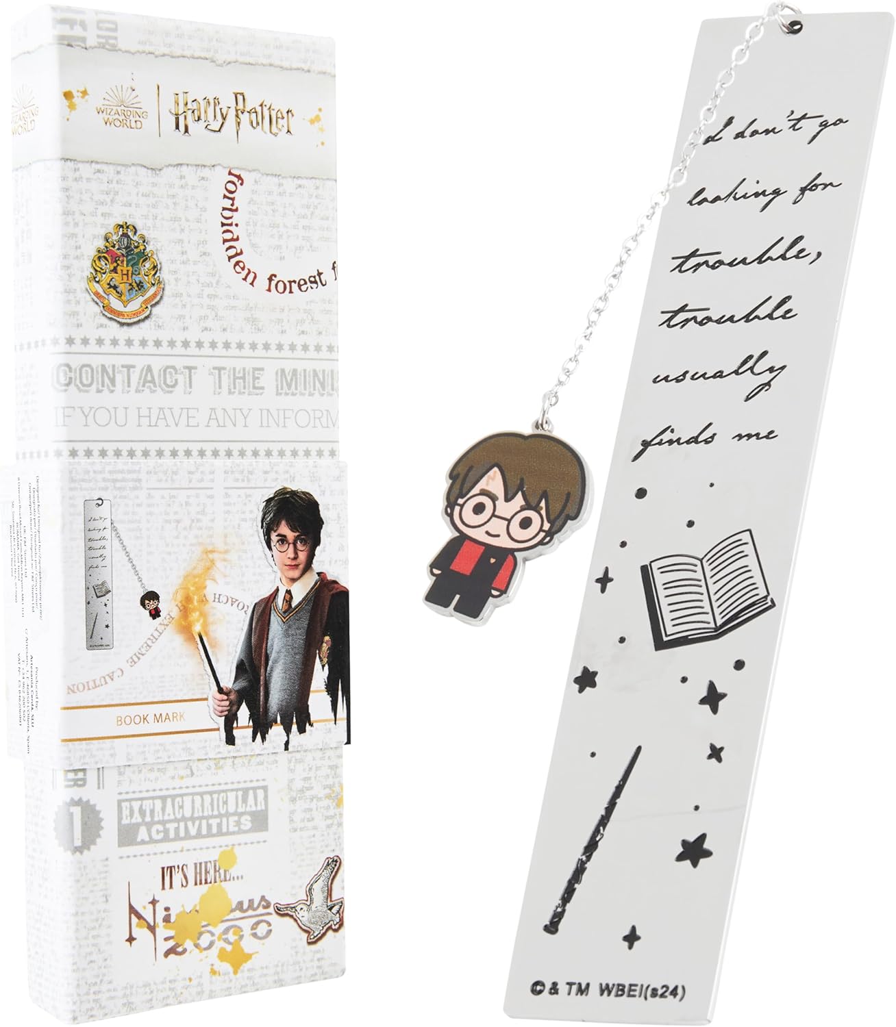 Harry Potter Metal Bookmark Gift Box with Hanging Charm Gift for Women Kids Scho...