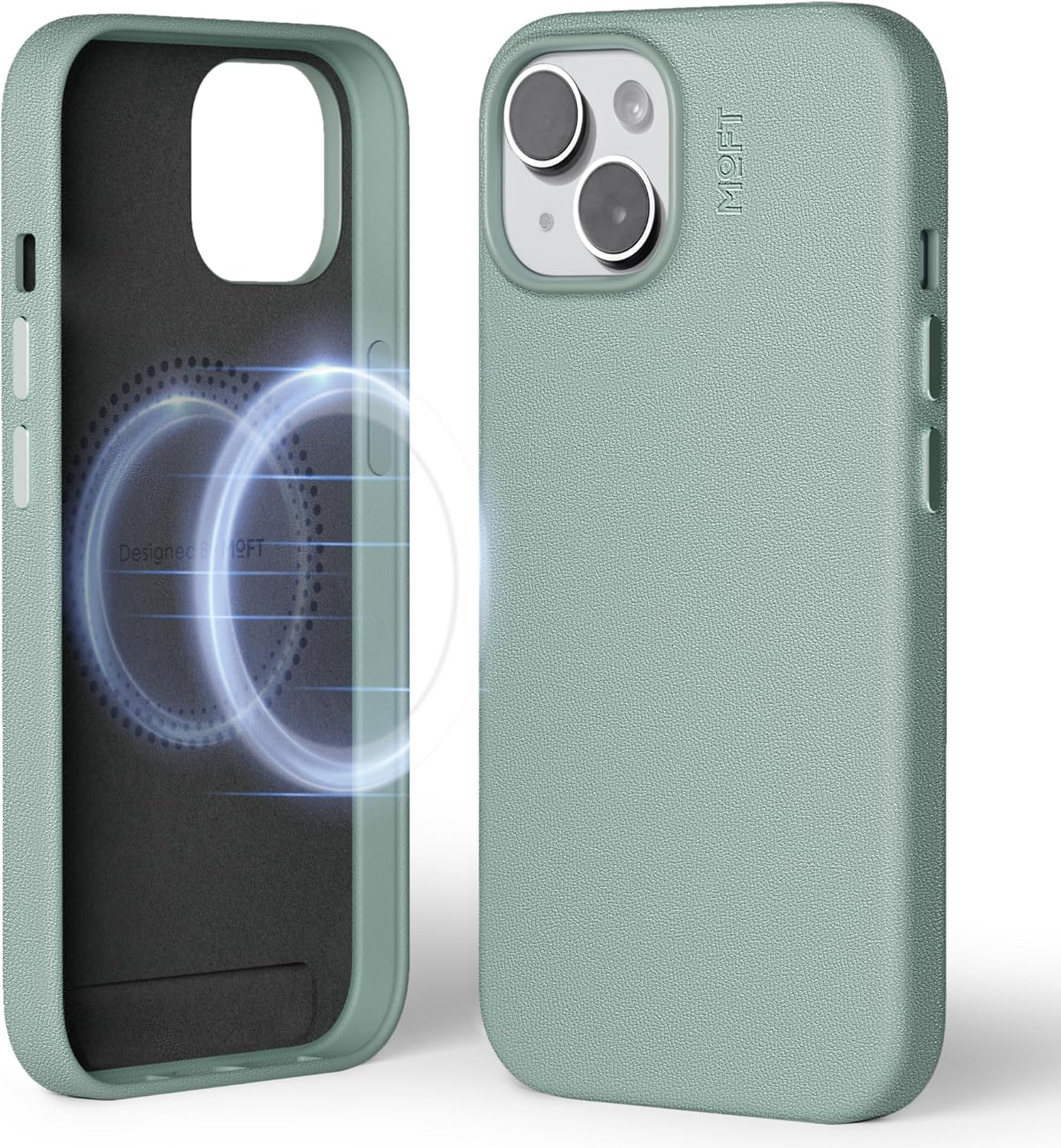 MOFT Magnetic Case for iPhone 15 Compatible with MagSafe, MOVAS Vegan Leather Ca...