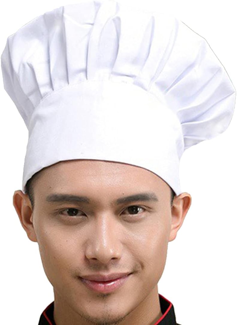 Hyzrz Chef Hat Adult Adjustable Elastic Baker Kitchen Cooking Chef Cap for Adult...
