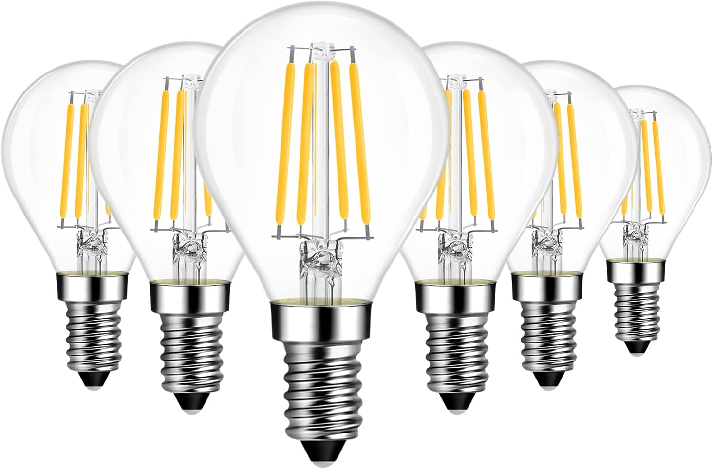 LVWIT 7W SES E14 Led Bulb,Small Screw Light Bulb E14,G45 Golf Ball LED Filament...