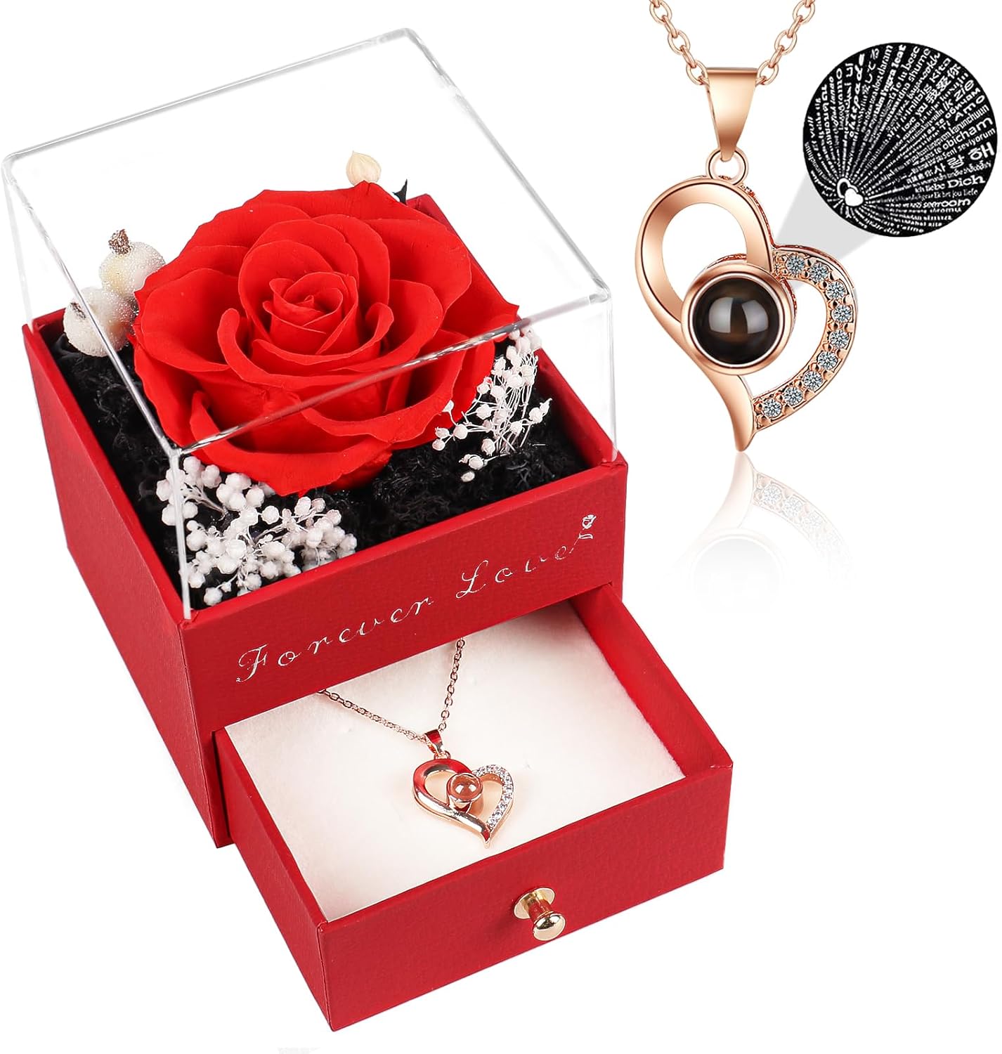 Beferr Valentines Day Gifts for Her Women Birthday Gifts Preserved Real Rose wit...