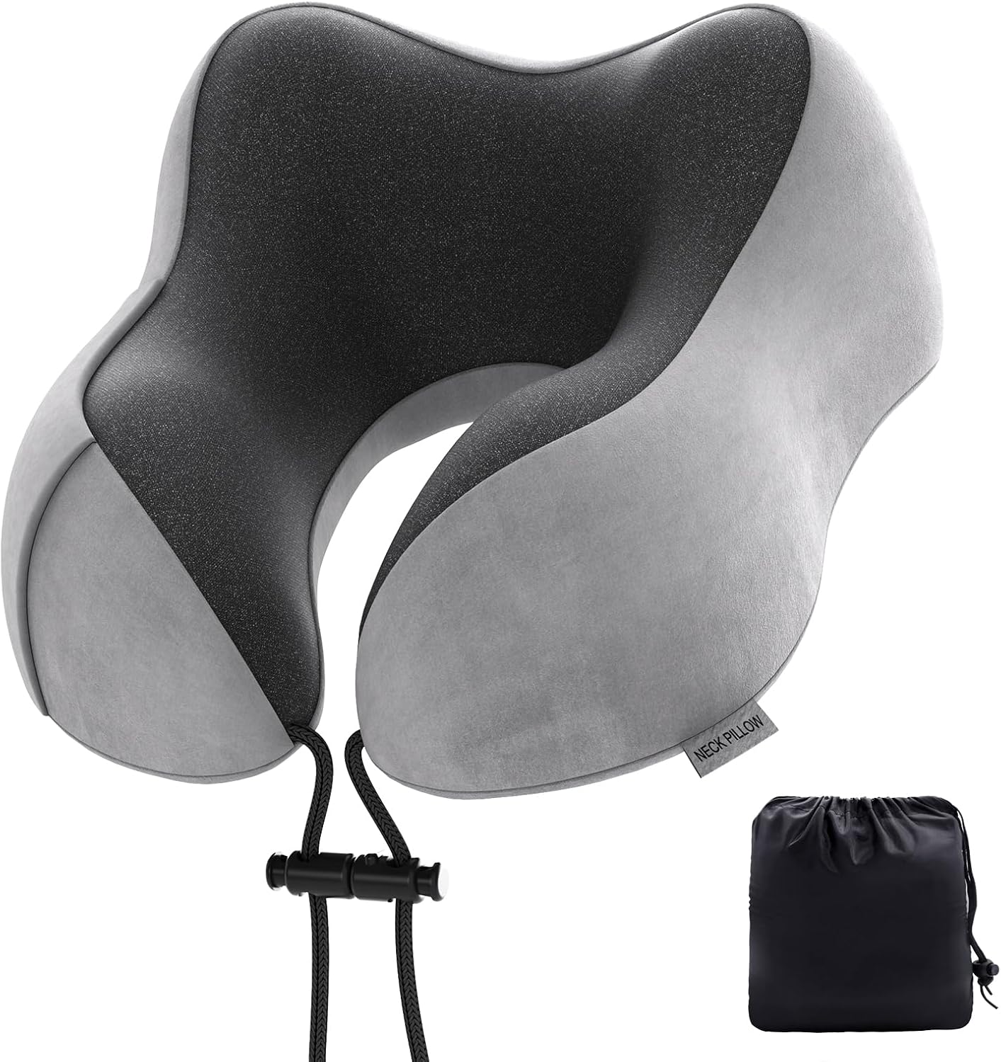 Travel Pillow Memory Foam Neck Pillow Lightweight Quick Pack for Airplane Train...