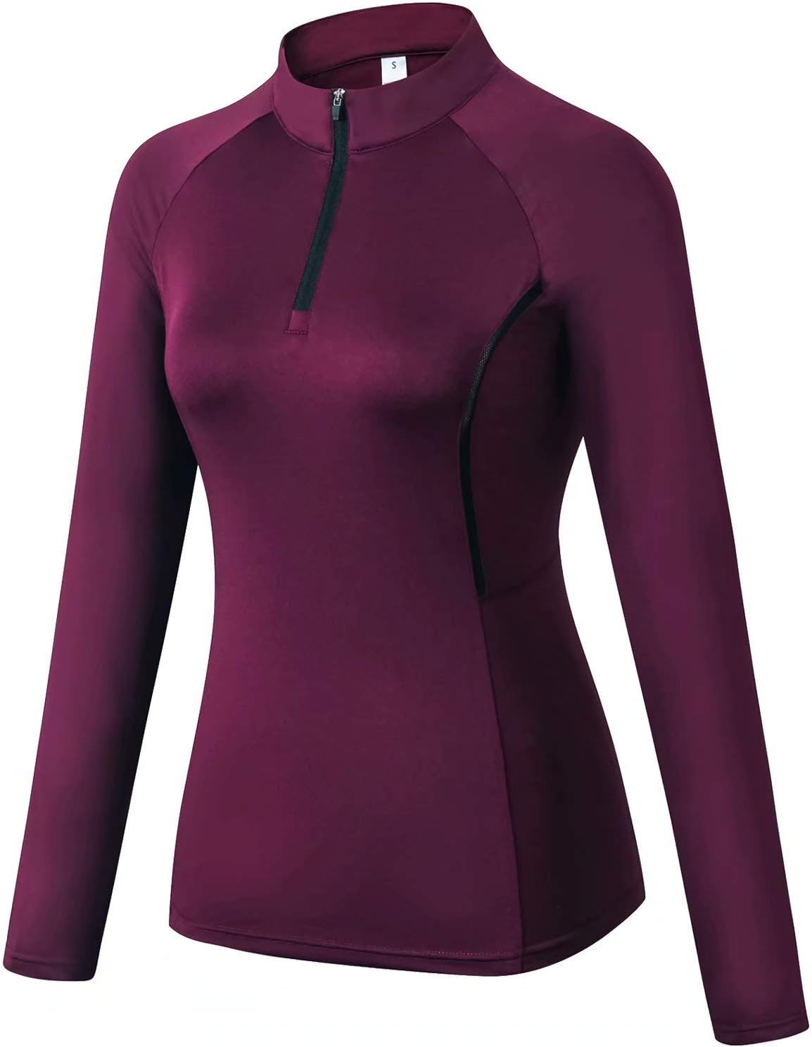 Sillictor 1/4 Zip Running Top Women Thermal Ski Base Layer Breathable High-wicki...