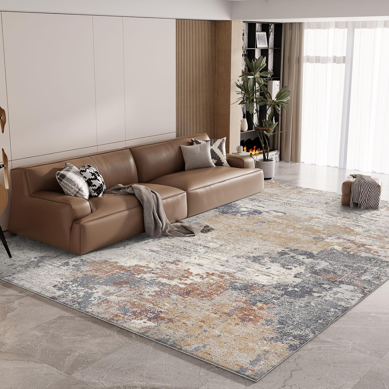 Vamcheer Modern Area Rug- Upgraded 10mm Thick Sponge for Exceptional Comfort, Ab...
