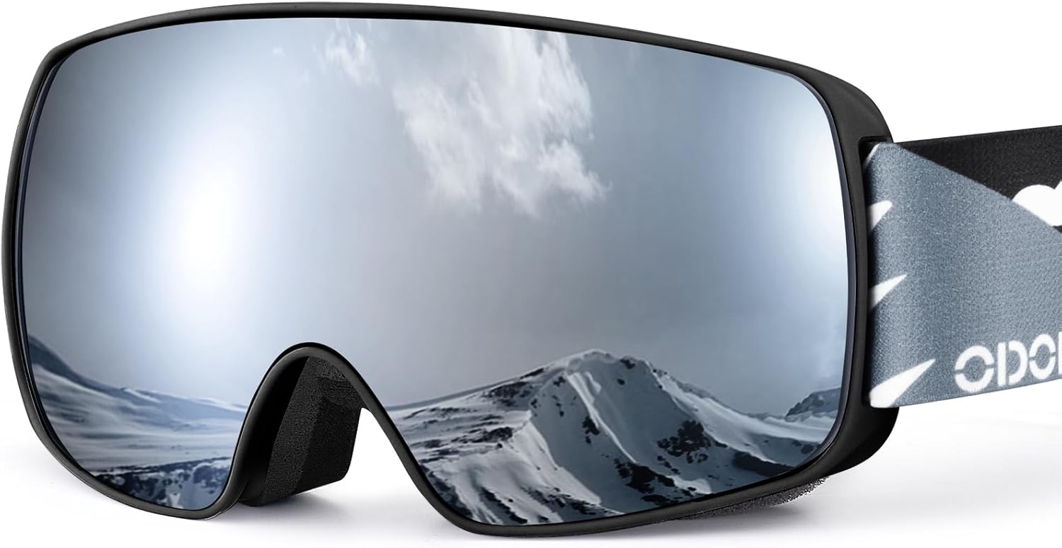 Odoland OTG Ski Goggles for Kid, UV Protection and Anti-Fog Len for Children and...