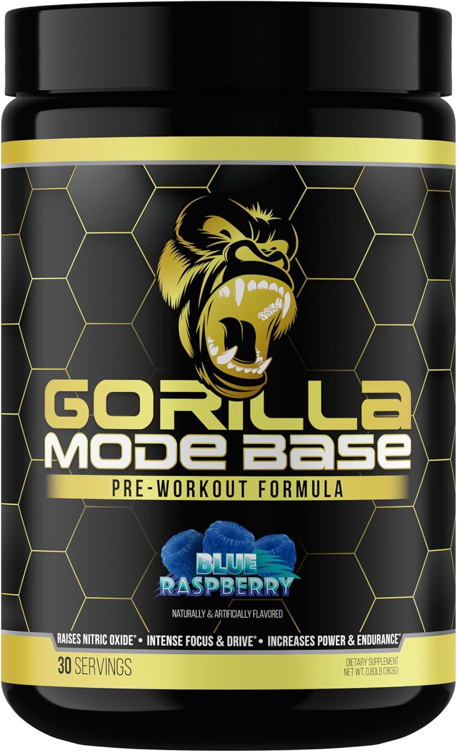Gorilla Mode Base Pre Workout - Raises Nitric Oxide · Intense Focus & Drive · En...