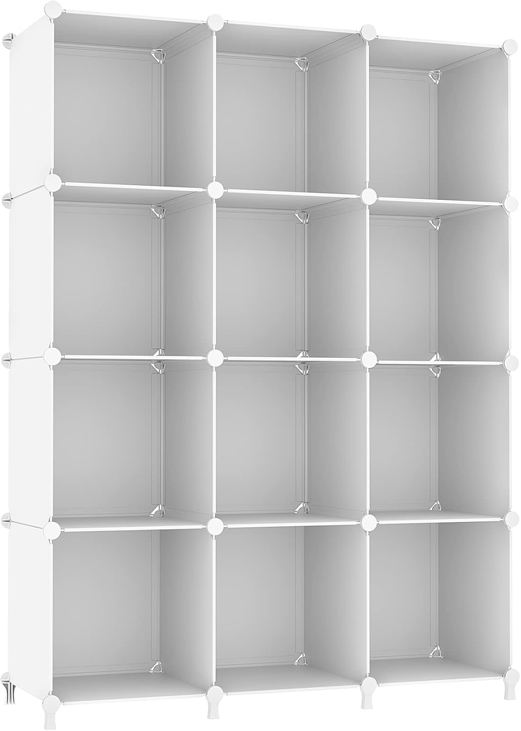 AWTATOS Cube Storage Organizer Storage 12 Cube Bookshelf DIY Plastic Closet Clot...