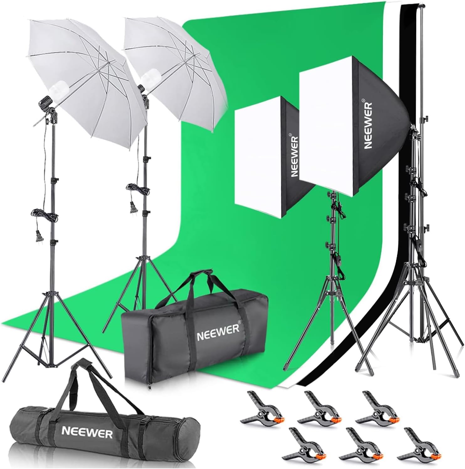 NEEWER Photography Lighting kit with Backdrops, 8....