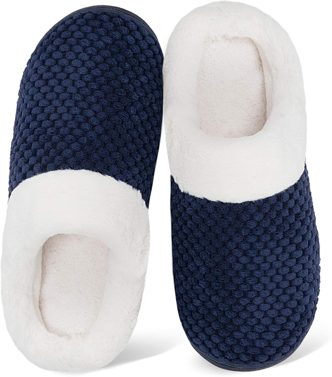 WateLves Women's Memory Foam Slippers Comfort Wool-Like Plush Fleece Lined House...