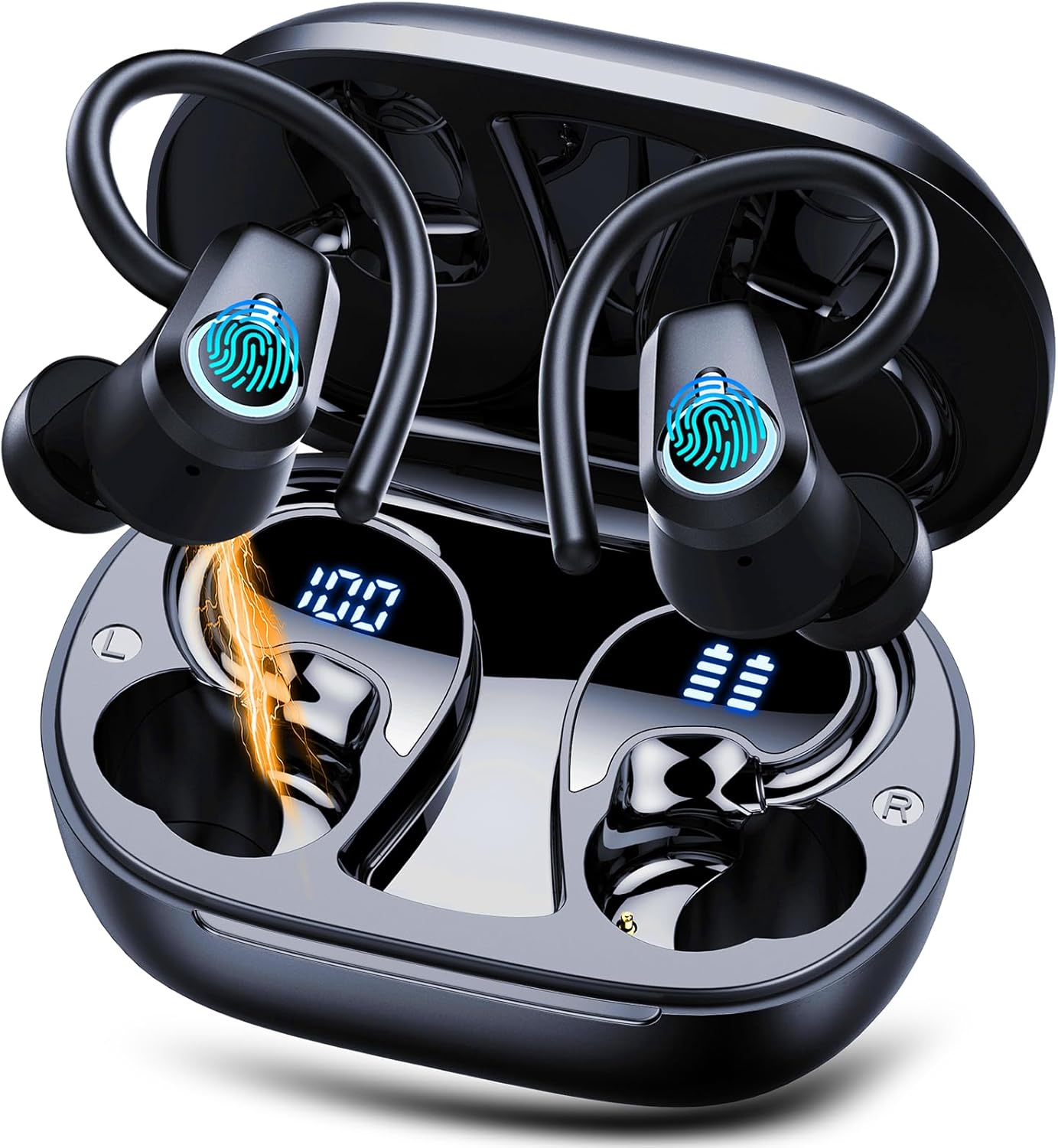 Wireless Earbuds, Sport Headphones Bluetooth 5.3, Ear buds Wireless Earbuds Blue...