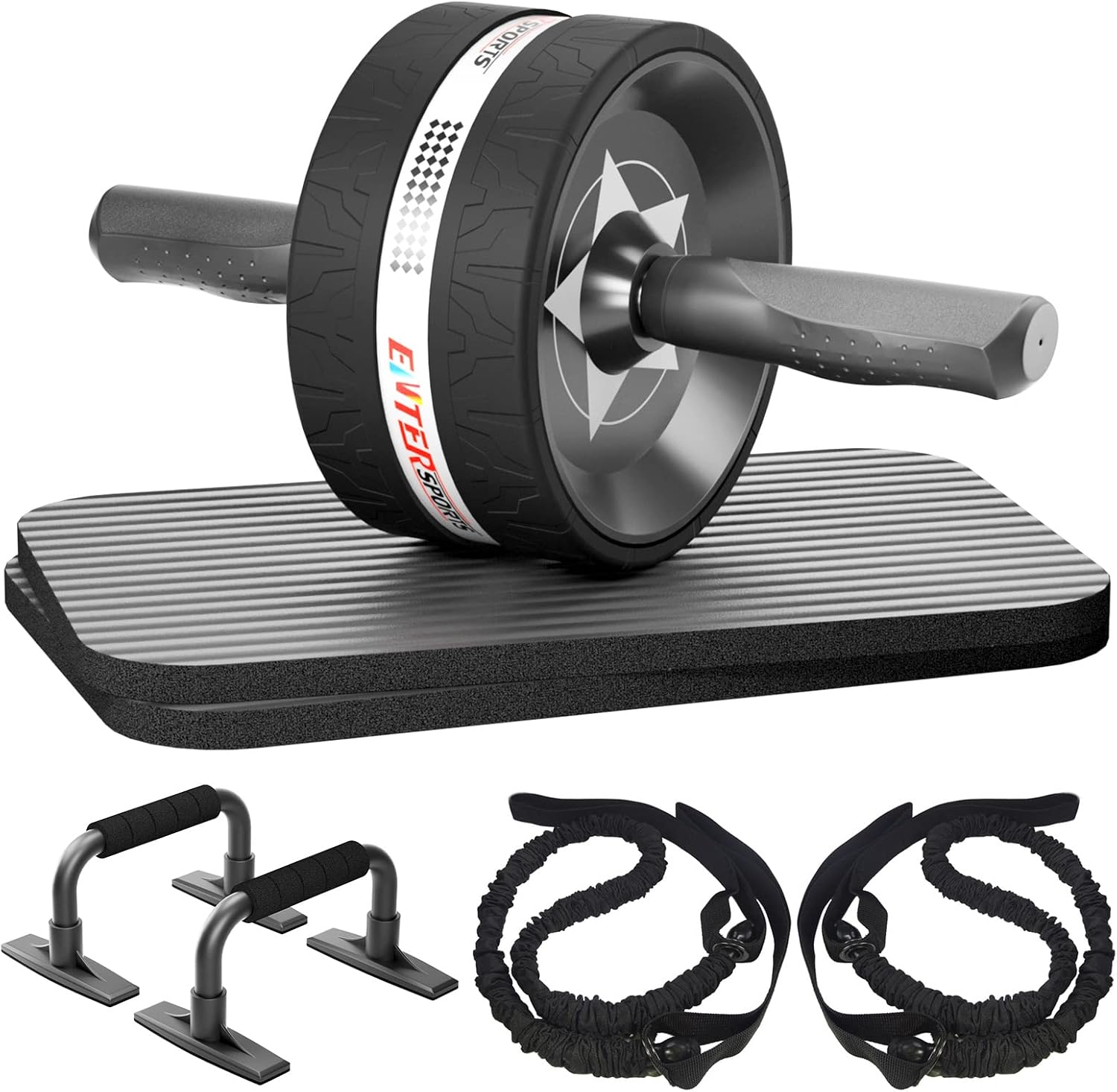 EnterSports Ab Rollers Wheel Kit, Exercise Wheel Core Strength Training Abdomina...