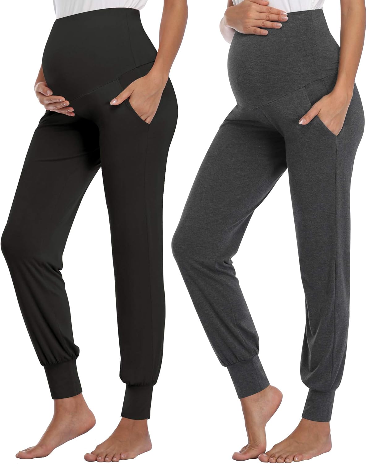 AMPOSH Women's Maternity Pants Stretchy Lounge Workout Pants Casual Loose Comfy...