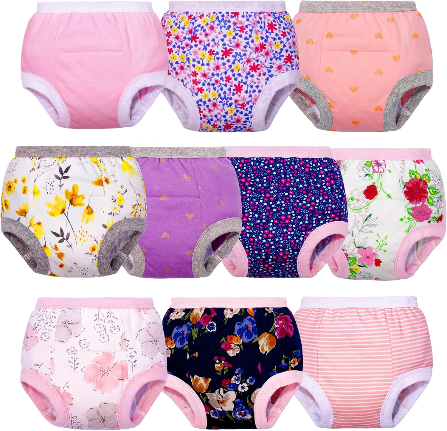 BIG ELEPHANT Potty Training Underwear - 10 Pack, 100% Cotton Absorbent Unisex To...