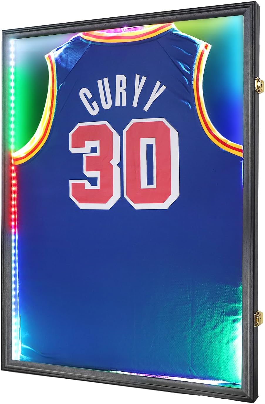 Jersey Display Frame Case, Large Lockable Shadow Box Sports Jersey Frame with 98...