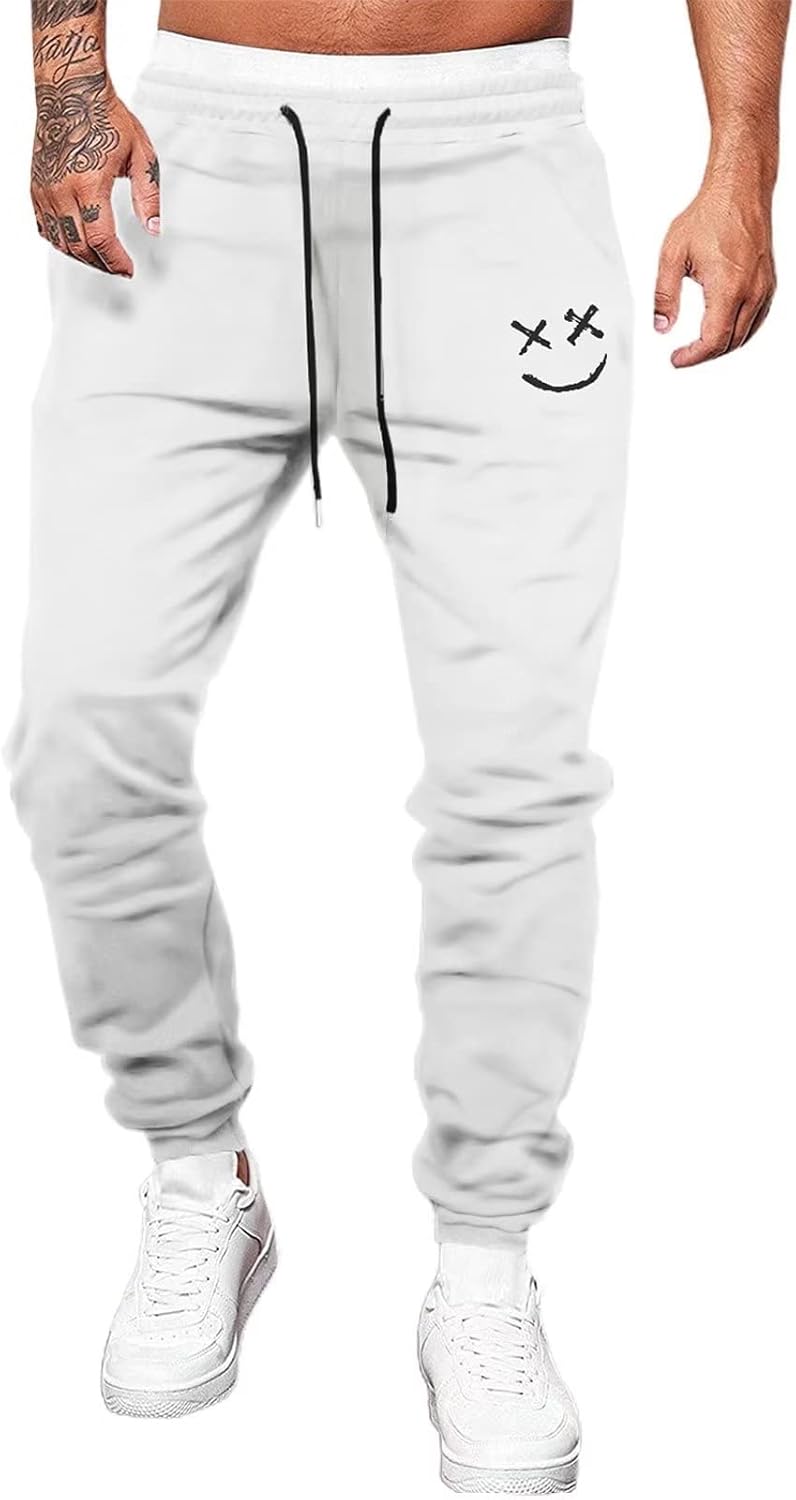 Meilicloth Men's Jogging Bottoms, Cotton Long Sweatpants with Pockets, Regular F...