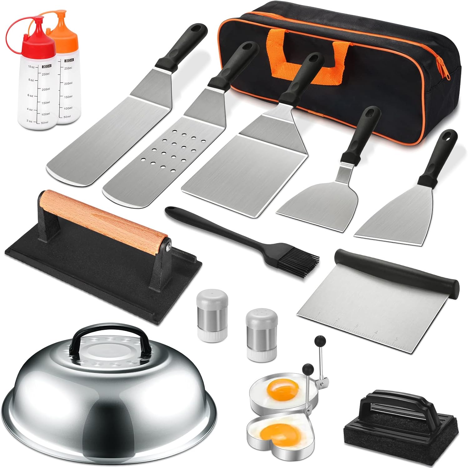 18PCS Griddle Accessories Kit, Flat Top Grill Accessories Set for Blackstone and...