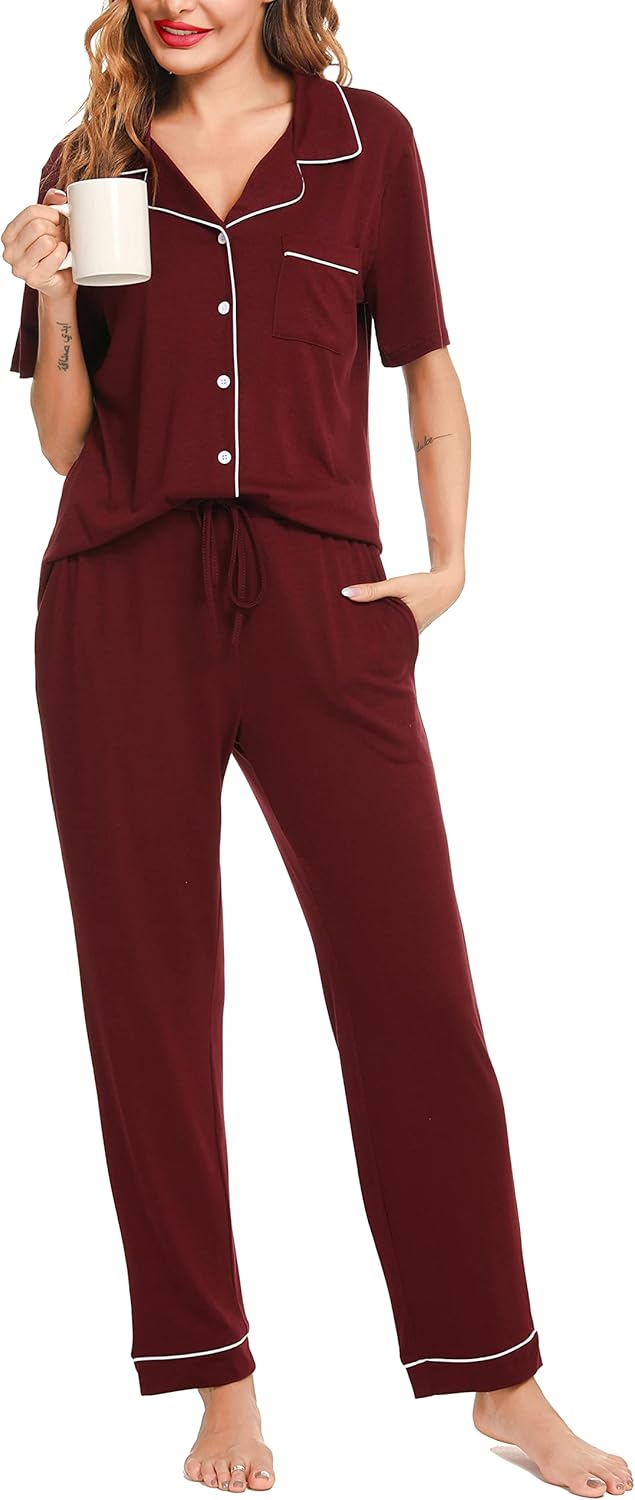Lovasy Pyjamas for Women Soft Ladies Pyjamas Classic Pjs for Women Sets Cosy Wom...