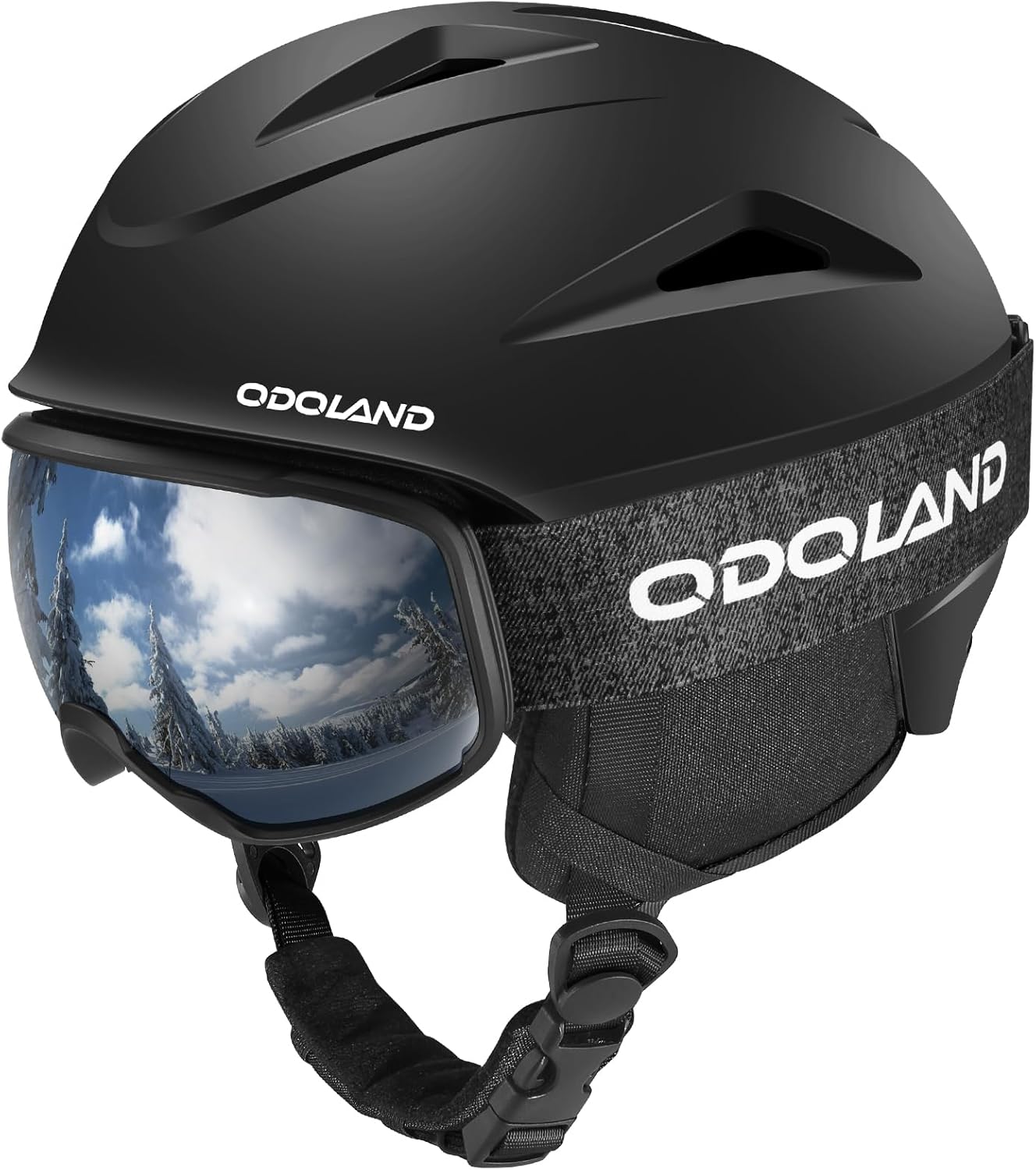Odoland Ski Helmet with VLT 18% Ski Goggles for Skiing and Snowboard, Light Weig...