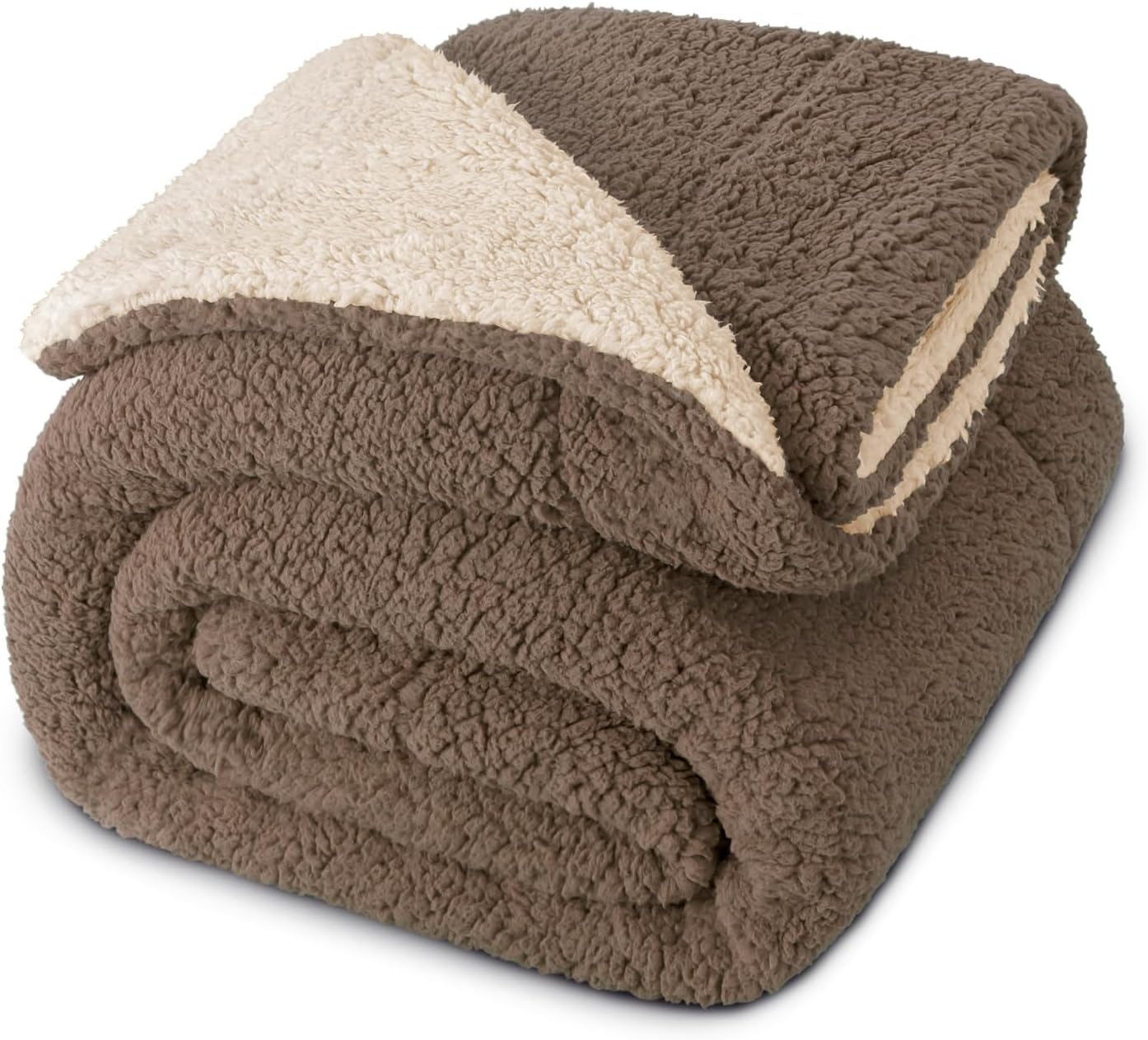 Exclusivo Mezcla Reversible Twin Size Sherpa Fleece Blanket, Soft Plush Blanket...