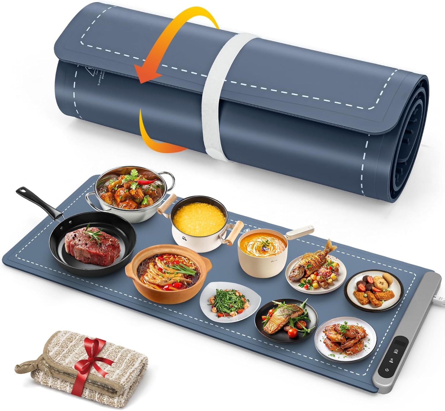 FYY Extra Large Food Warming Mat - Electric Warming Tray with 6 Temperature Sett...