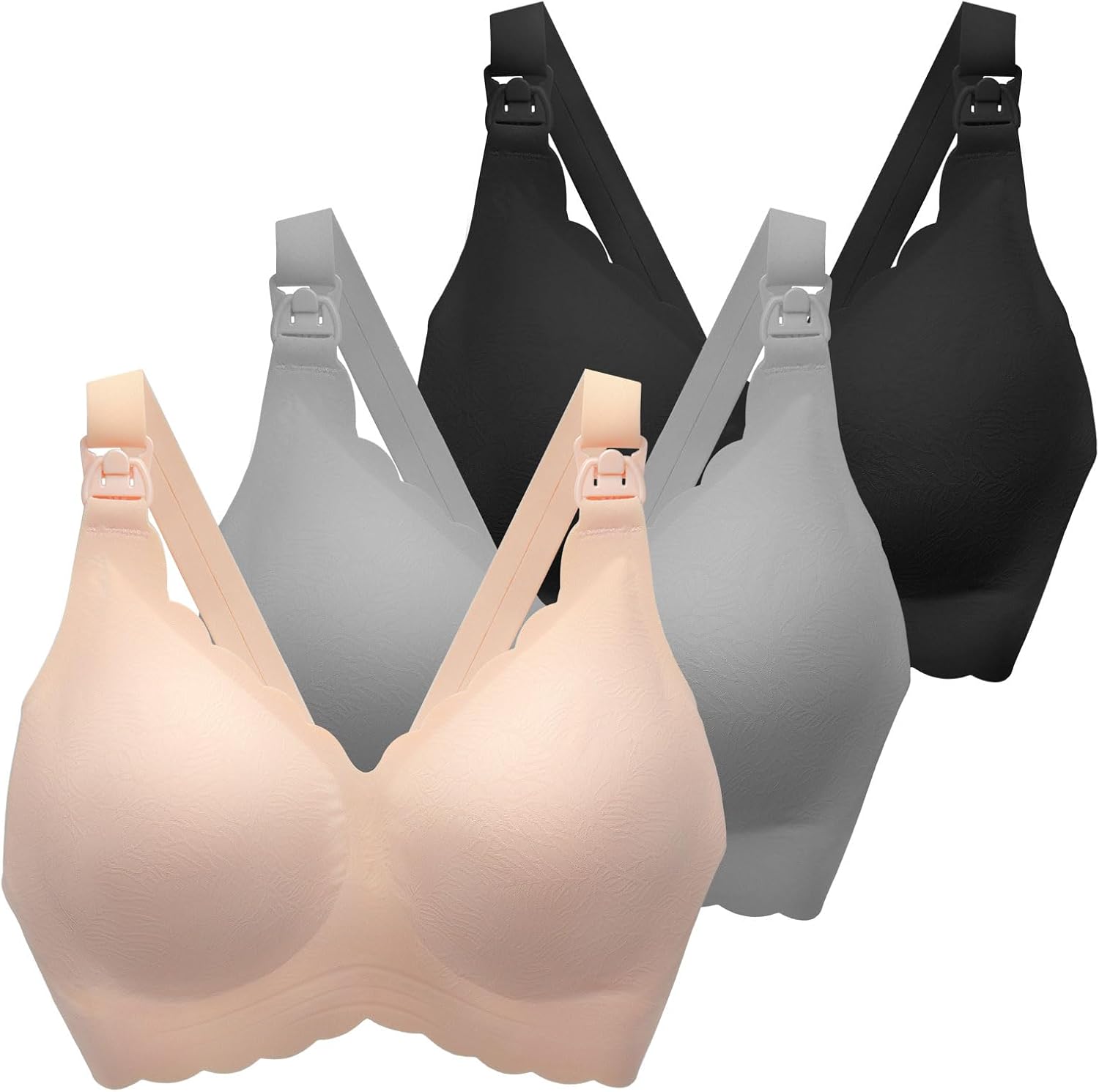 Nursing Bras for Breastfeeding, Seamless Ultra Comfort Maternity Bra, Natural Sh...
