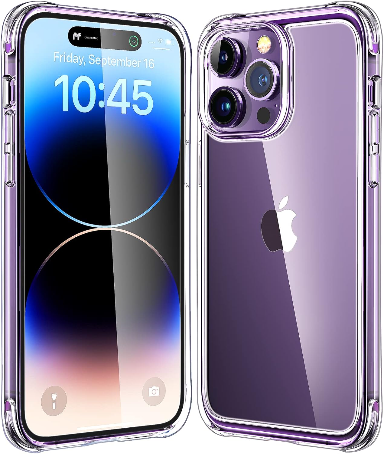 Mkeke for iPhone 14 Pro Max Case Clear, [Not-Yellowing][Military-Grade Drop Prot...