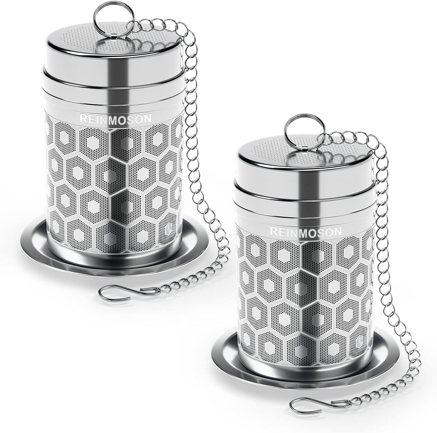 2 Pack Reinmoson Tea Strainers for Loose Tea, Extra Fine Mesh Tea Infuser, 304 S...