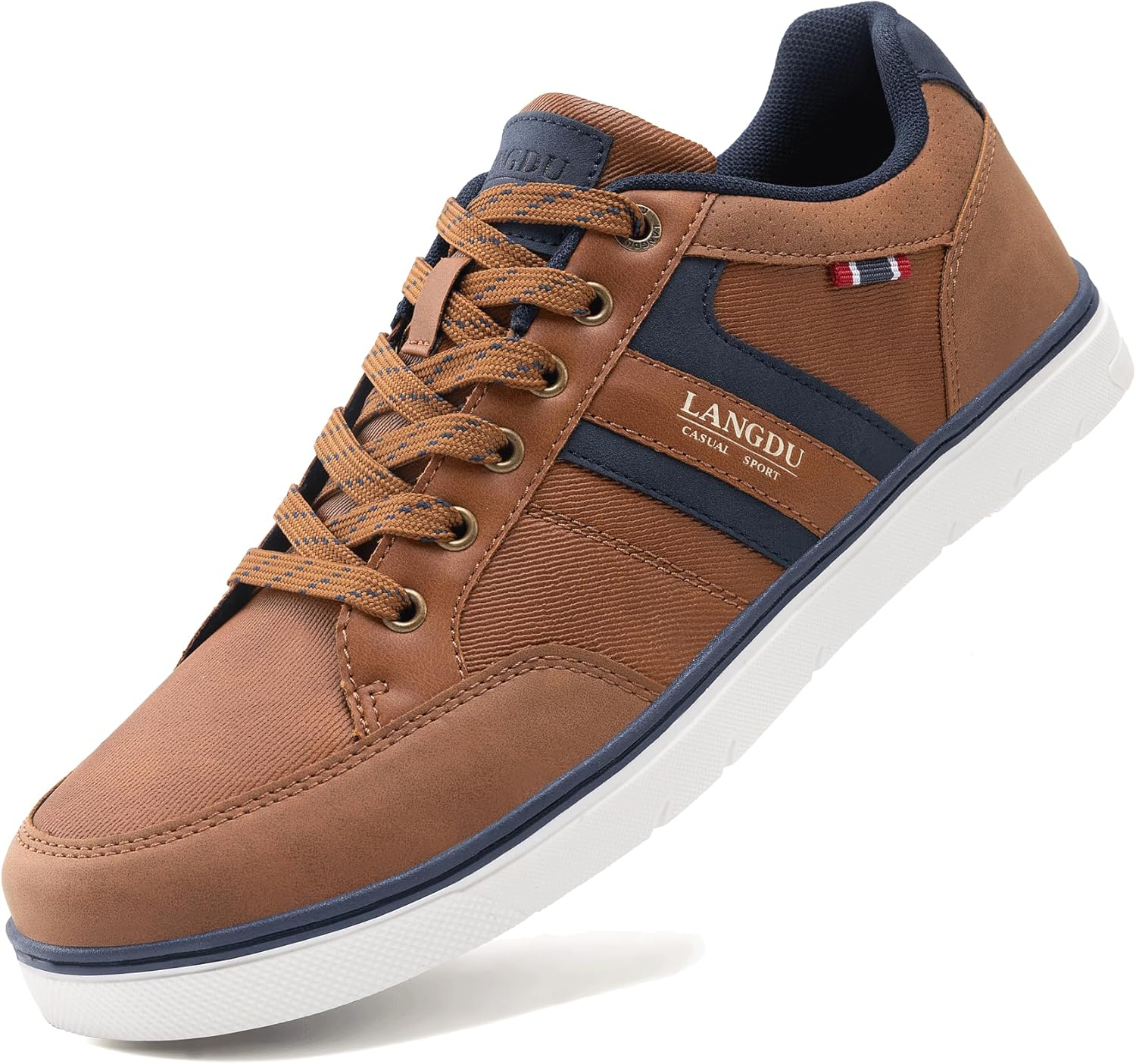 LANGDU Mens Casual Shoes Trainers Walking Breathable Fashion Sneakers Lightweigh...