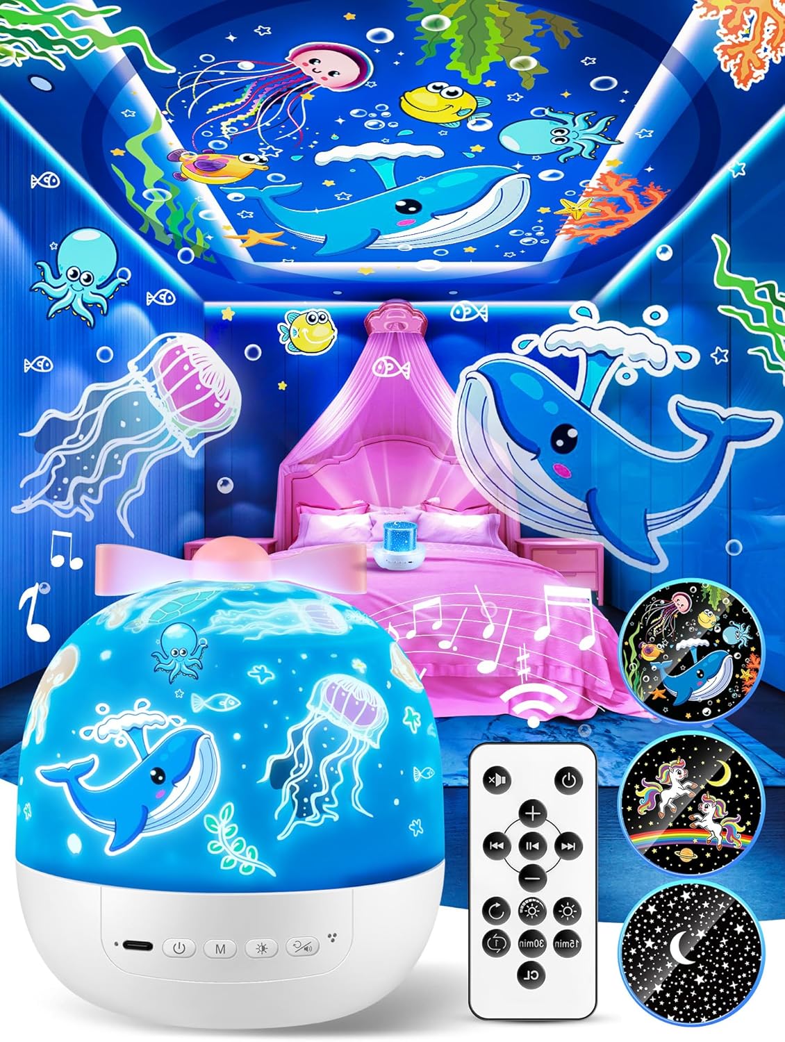 Sensory Lights for Babies,166 Lighting Options+15 Films+10 White NoisesBaby Nigh...