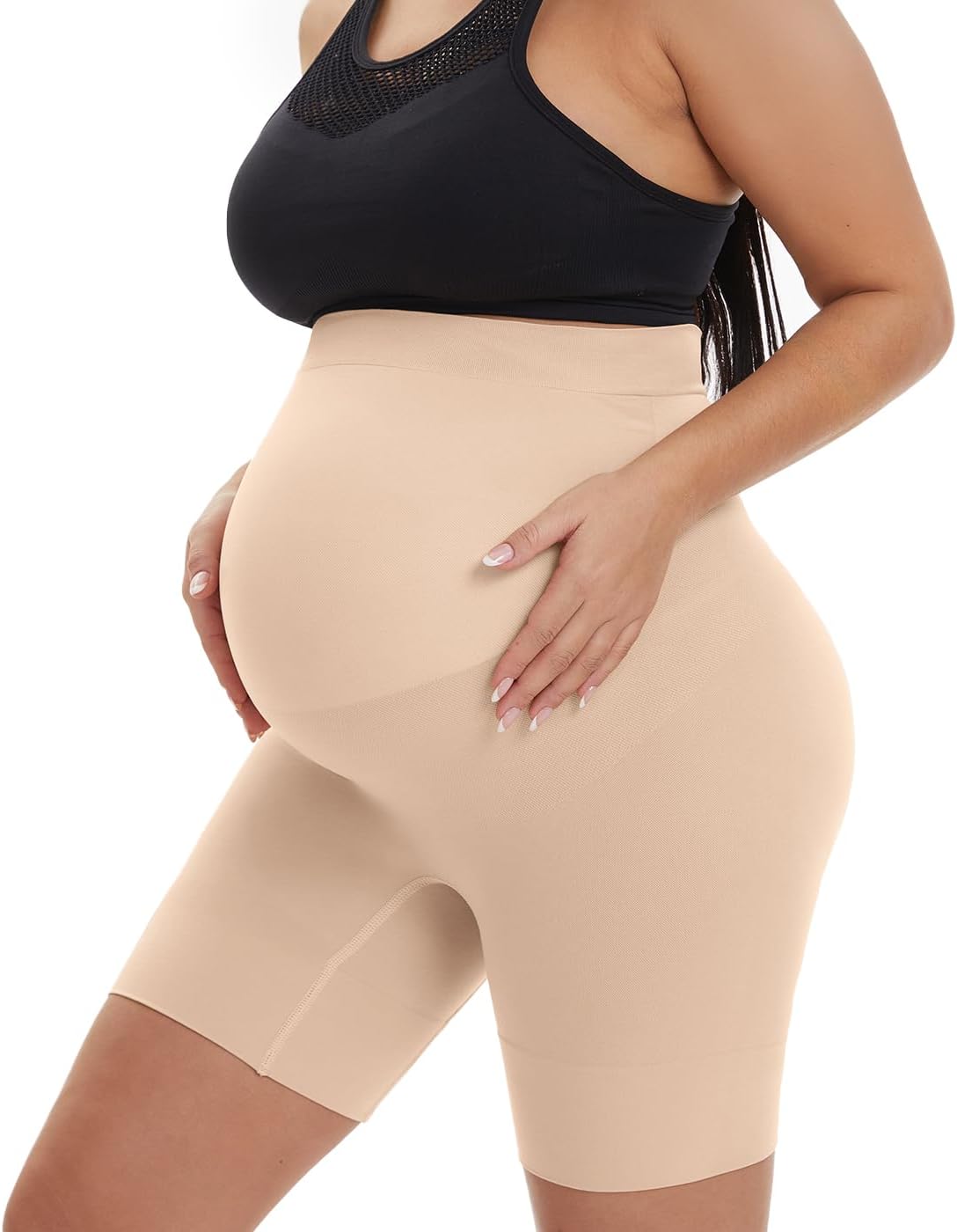 Seamless Maternity Shapewear for Dress, Prevent Thigh Chaffing, Belly Support, S...