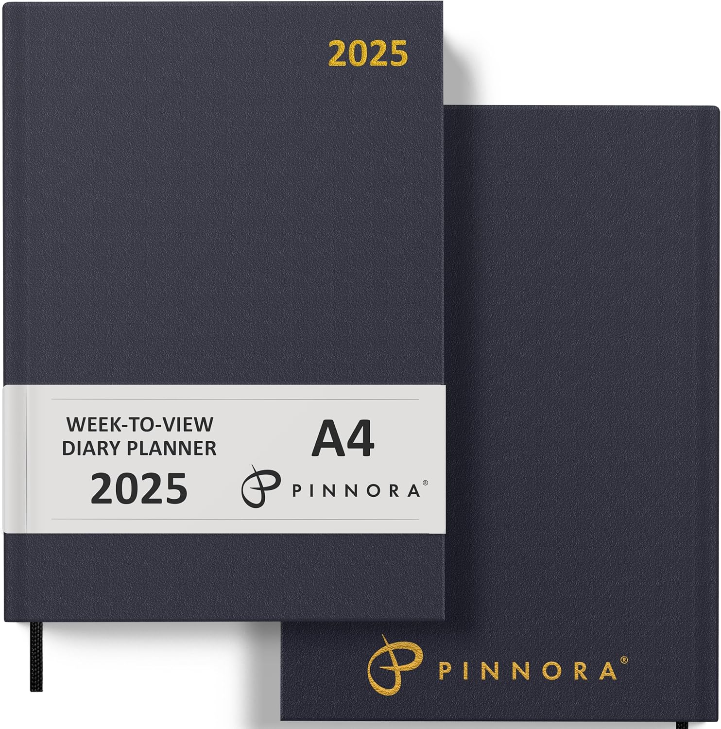 Pinnora Diary 2025 A4 Week To View, Blue Year Planner Organiser Diary 2025 Week...