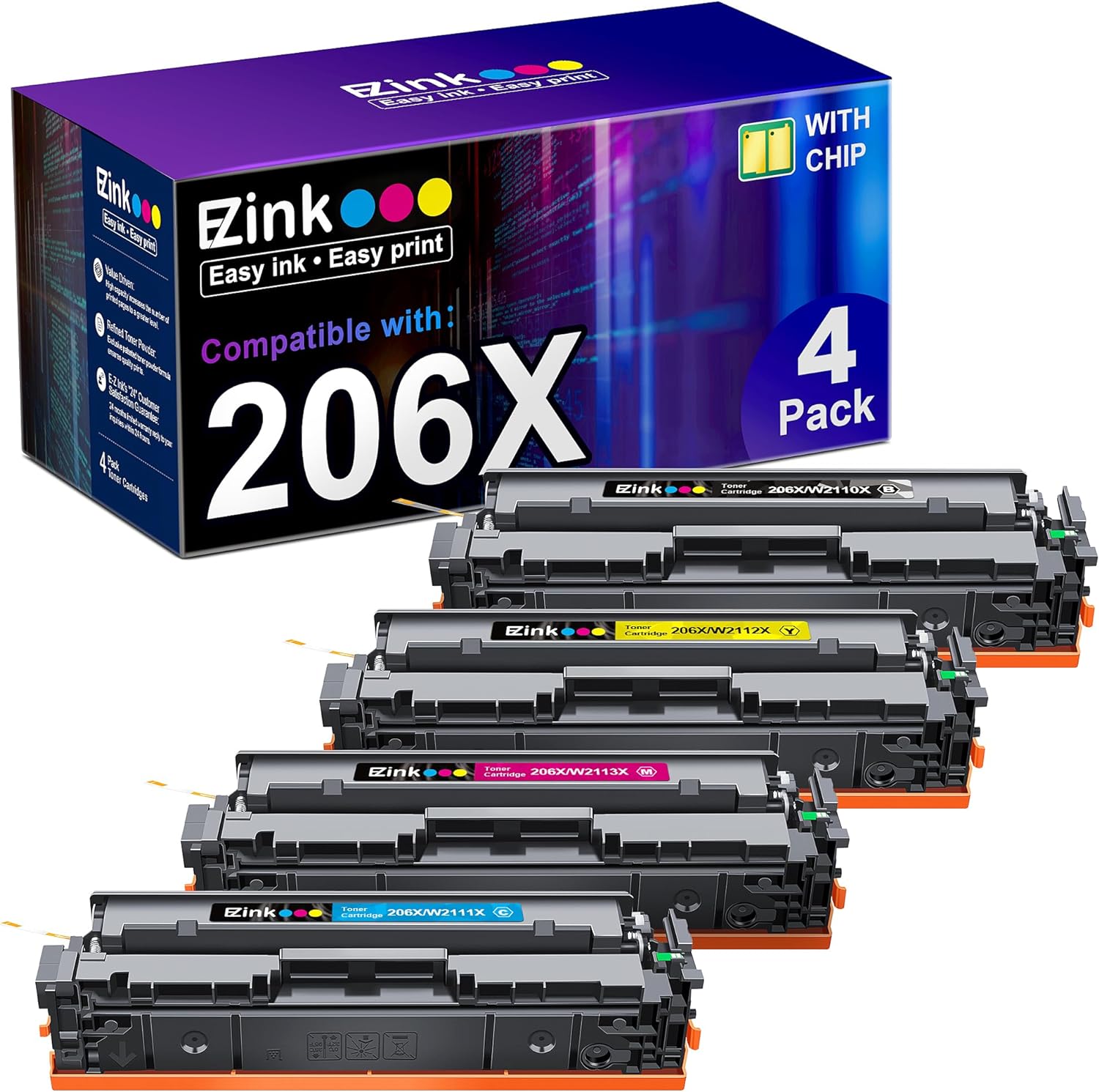 E-Z Ink Compatible Replacement for Toner Cartridge for HP 206X 206A Toner Cartri...