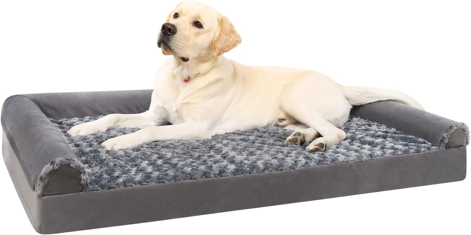 KSIIA Large Dog Bed, XL Orthopedic Dog Sofa Beds with Removable Washable Cover,...