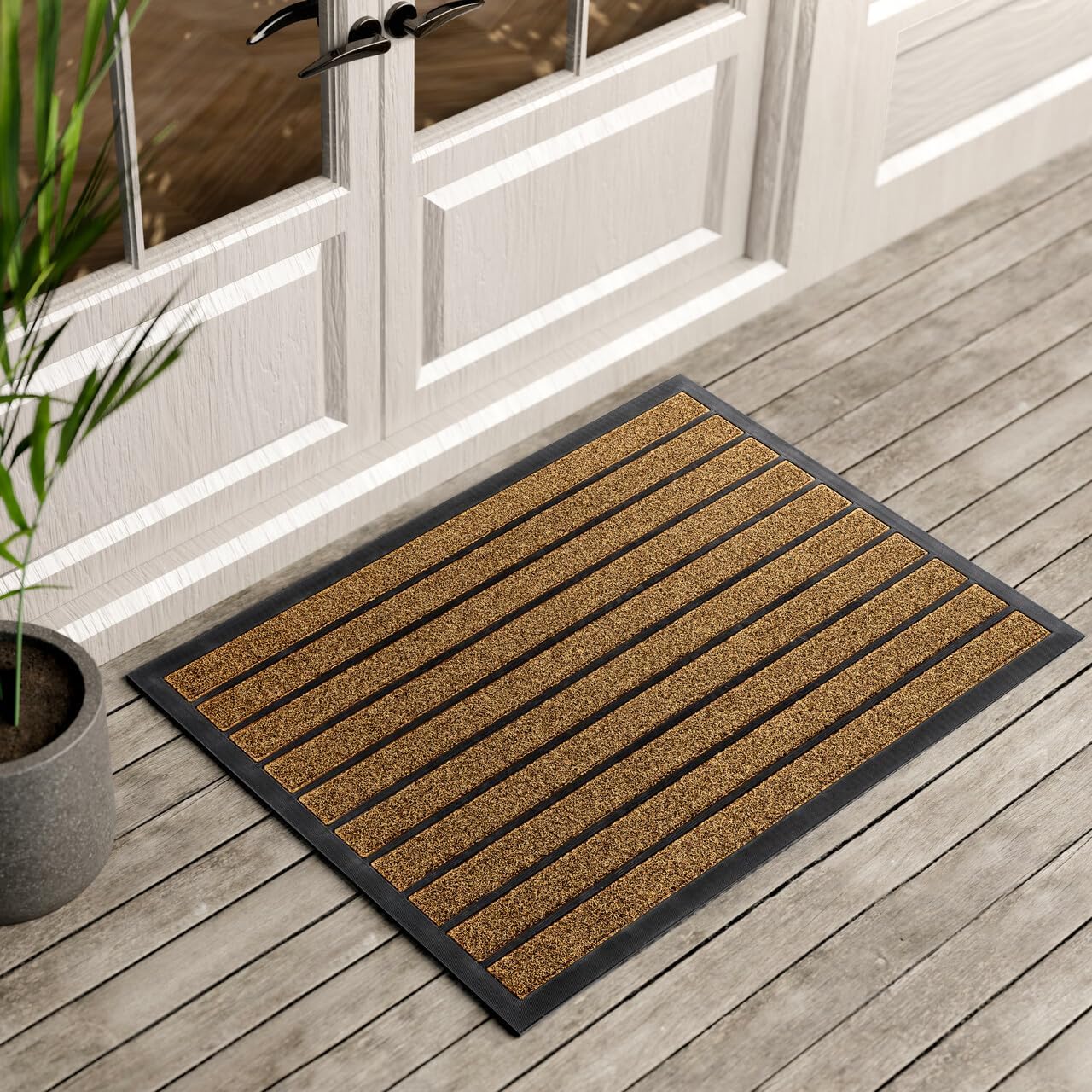 ubdyo Extra Durable Door Mat - Dirt Trapping Outdoor Welcome Mats - Non-Slip Out...