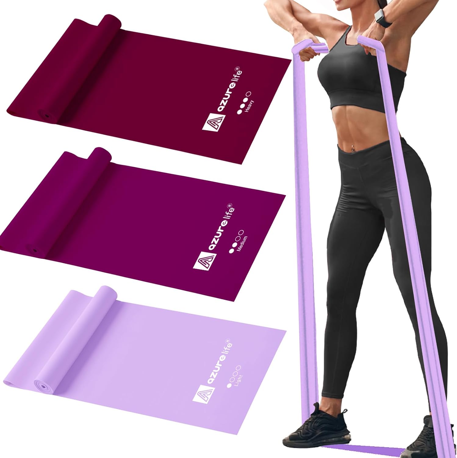 Resistance Bands,Professional Long Non-Latex Elastic Stretch Bands,Exercise Band...