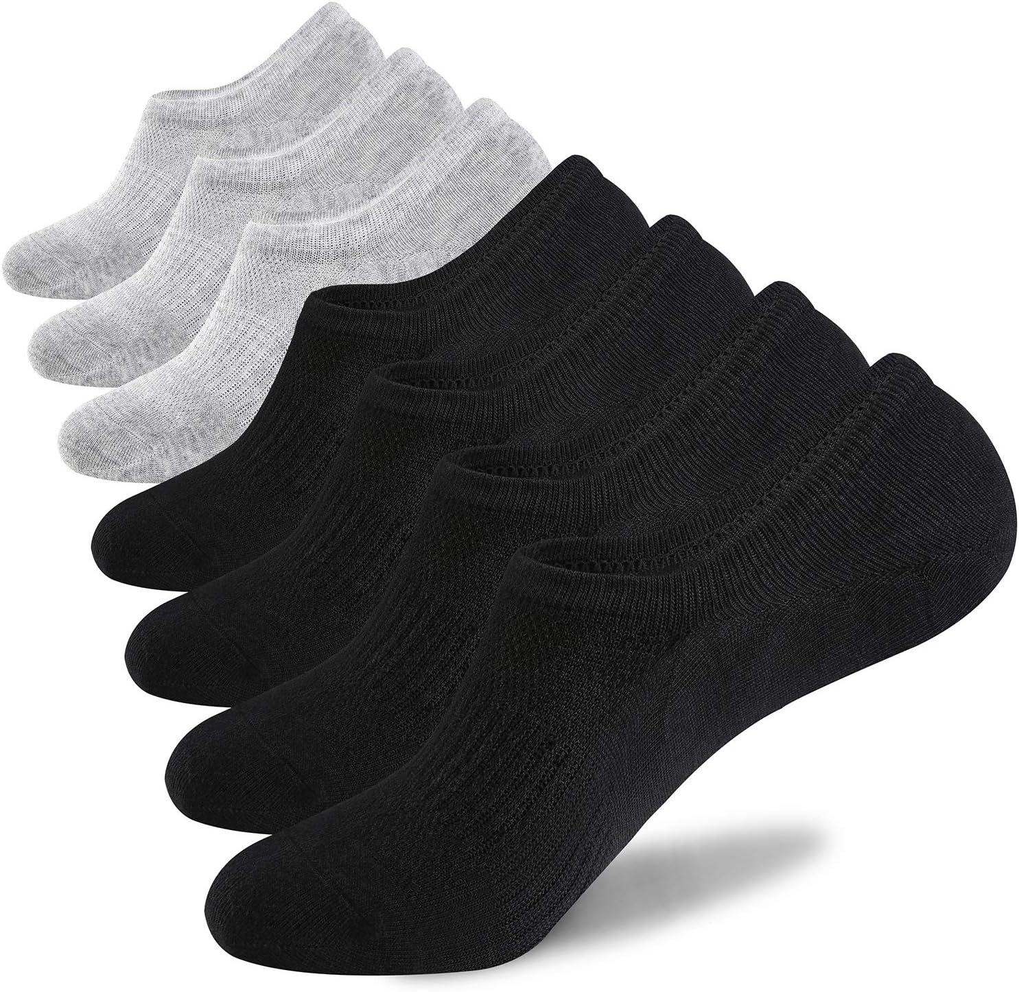 WANDER No Show Socks Mens 7/8 Pair Cotton Thin Non Slip Low Cut Men Invisible So...