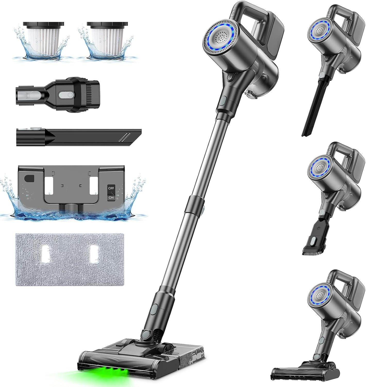 S7 Plus Cordless Vacuum Cleaner, 35Kpa, up to 40Mins 2-in-1 Cordless Vacuum and...