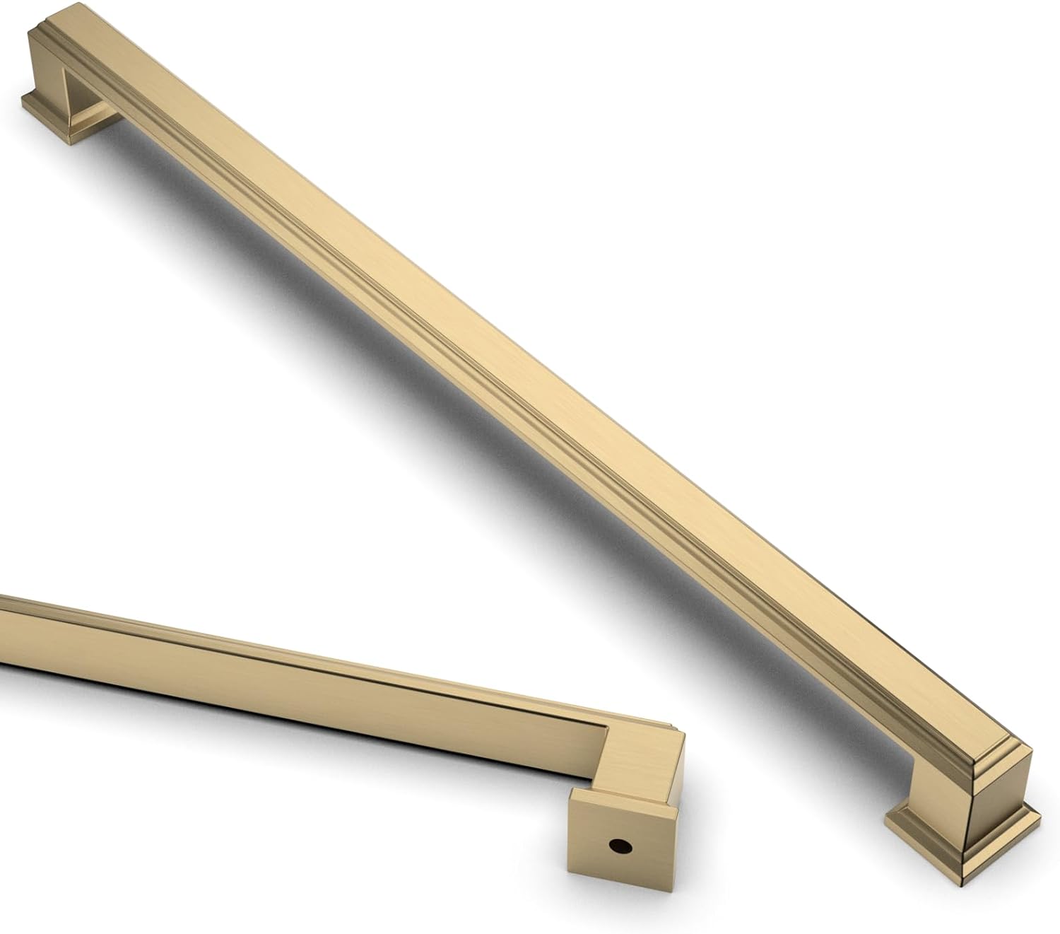 Asidrama 6 Pack 10 Inch(256mm) Brushed Brass Kitchen Cabinet Handles Cabinet Pul...