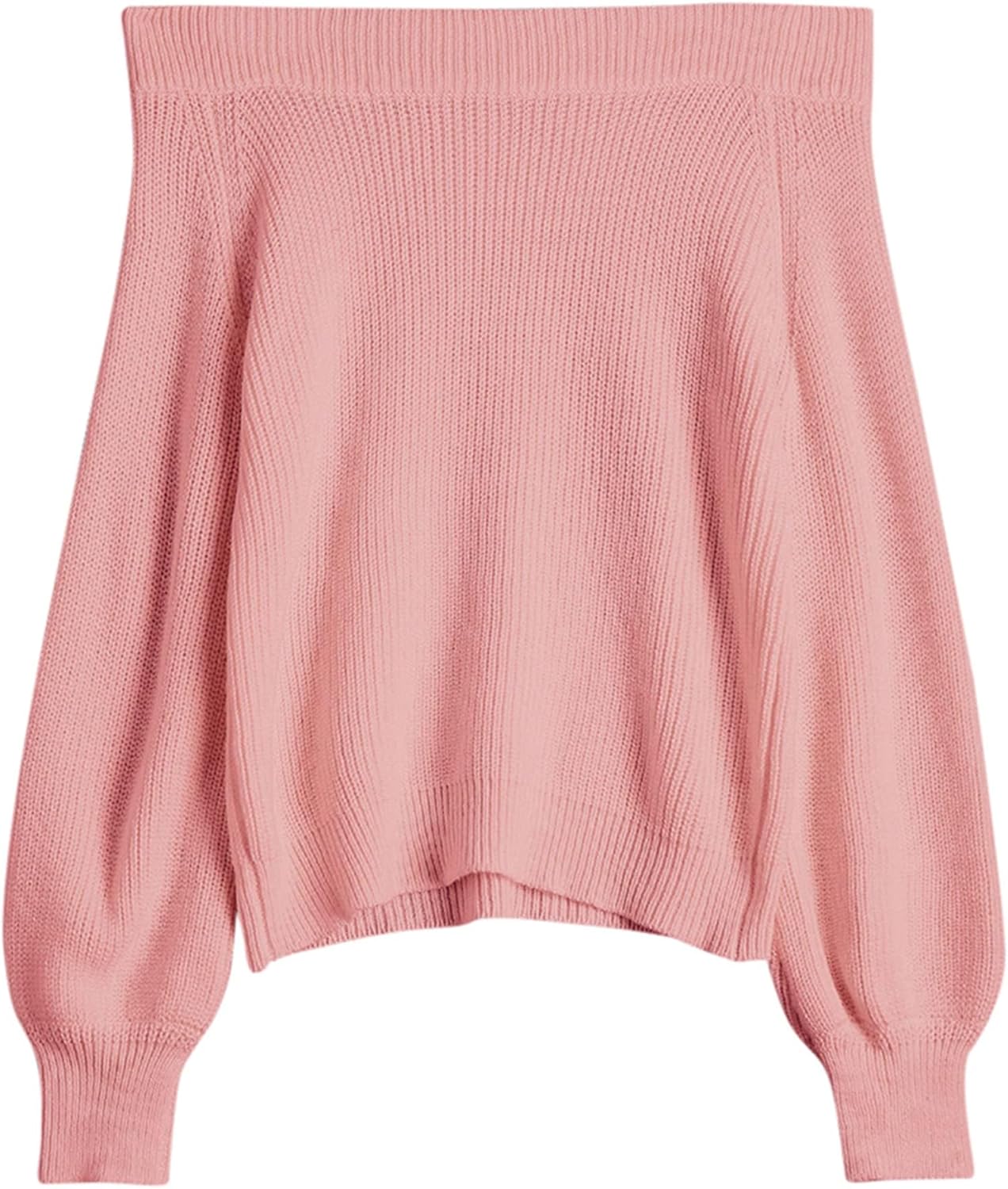 ZAFUL Women Off Shoulder Sweater Long Sleeve Knit Sweater Loose Pullover Jumper...