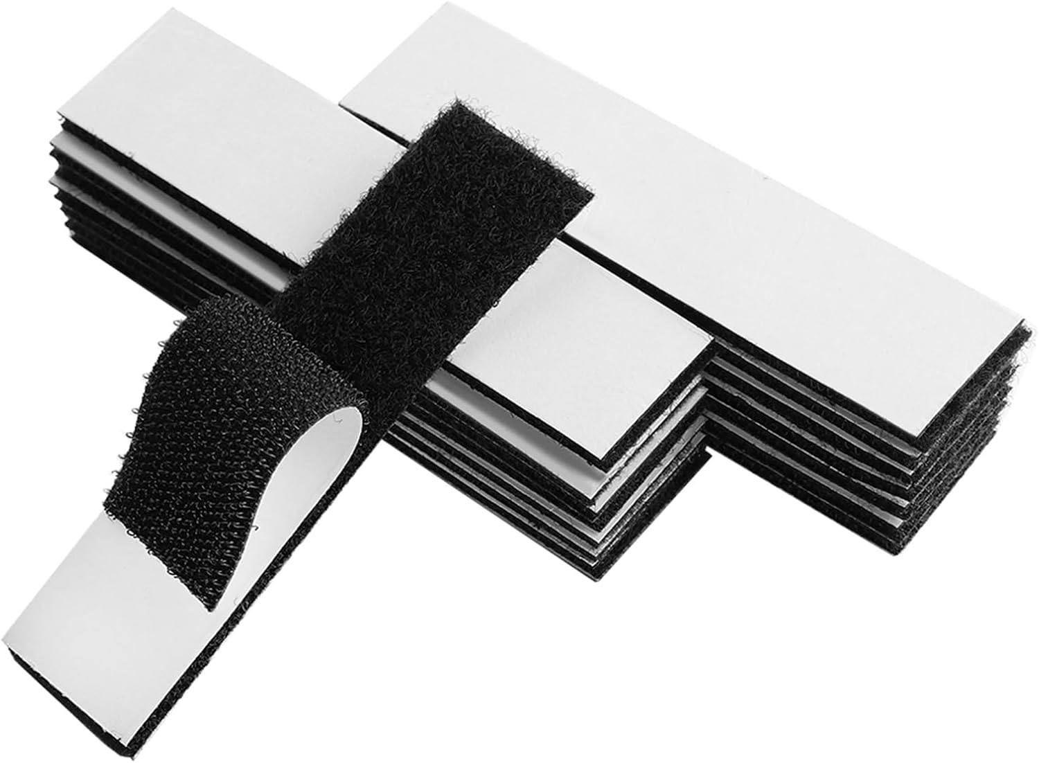 Melsan 1x4 inch Hook and Loop Strips with Adhesive - 15 Sets, Strong Back Adhesi...