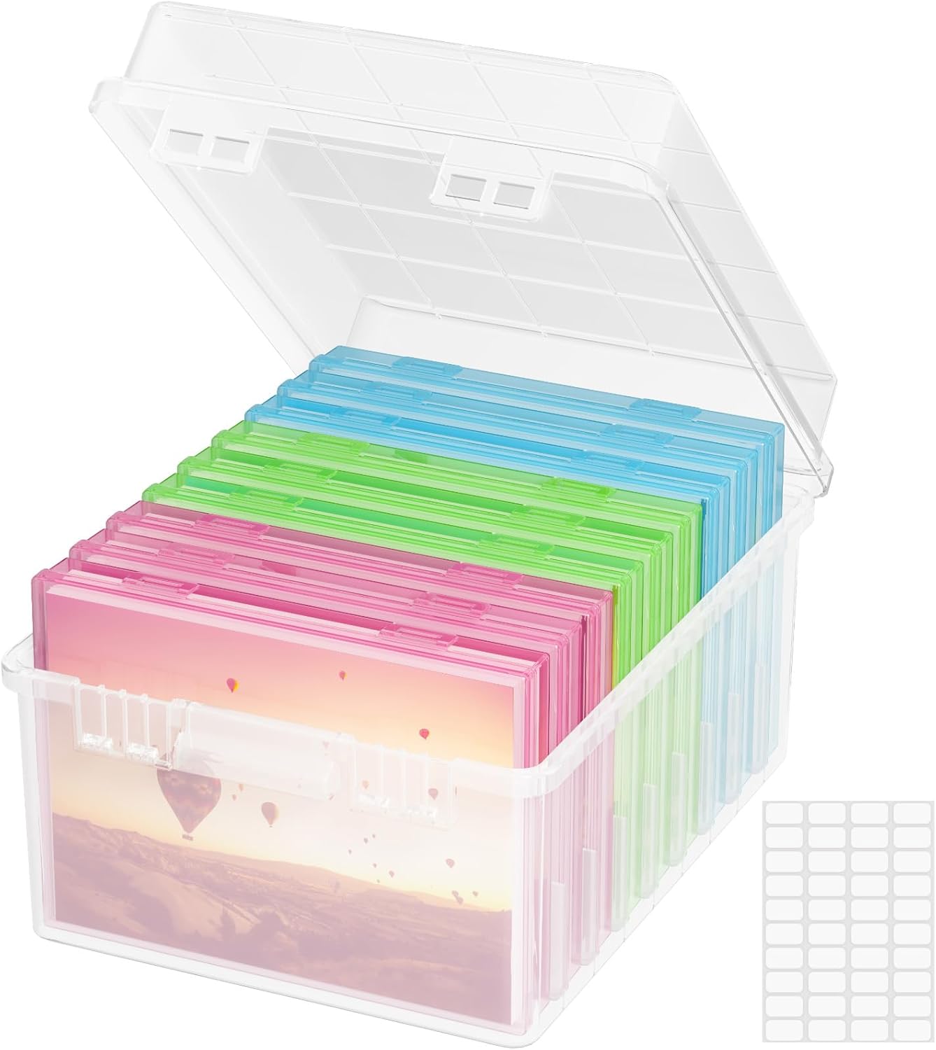Lifewit Photo Storage Box 5x7 Photo Case, Each for 9 Inner Keeper, Multicolor Ph...