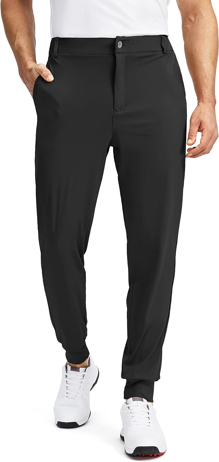 Soothfeel Men's Golf Joggers Pants with 5 Pockets Slim Fit Stretch Sweatpants Ru...